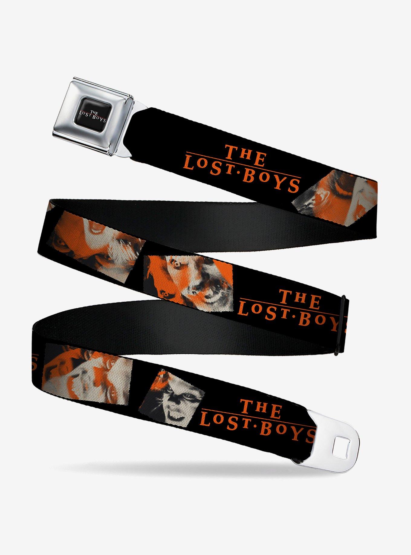The Lost Boys David Pose Stacked and Title Logo Seatbelt Buckle Belt, , hi-res