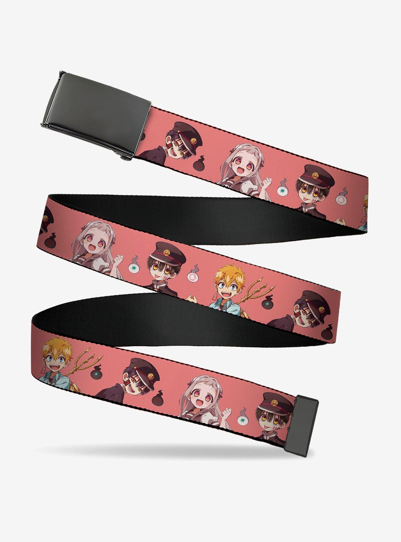 After School Hanako-Kun Four Character Poses Pink Clamp Buckle Belt, , hi-res