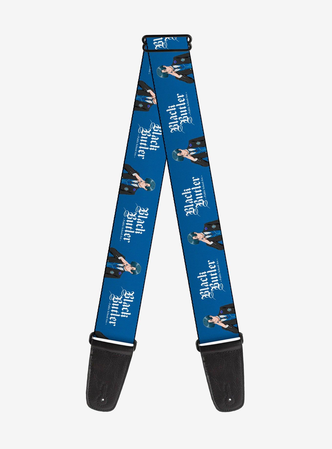 Black Butler Lawrence Bluewer Pose and Title Guitar Strap, , hi-res