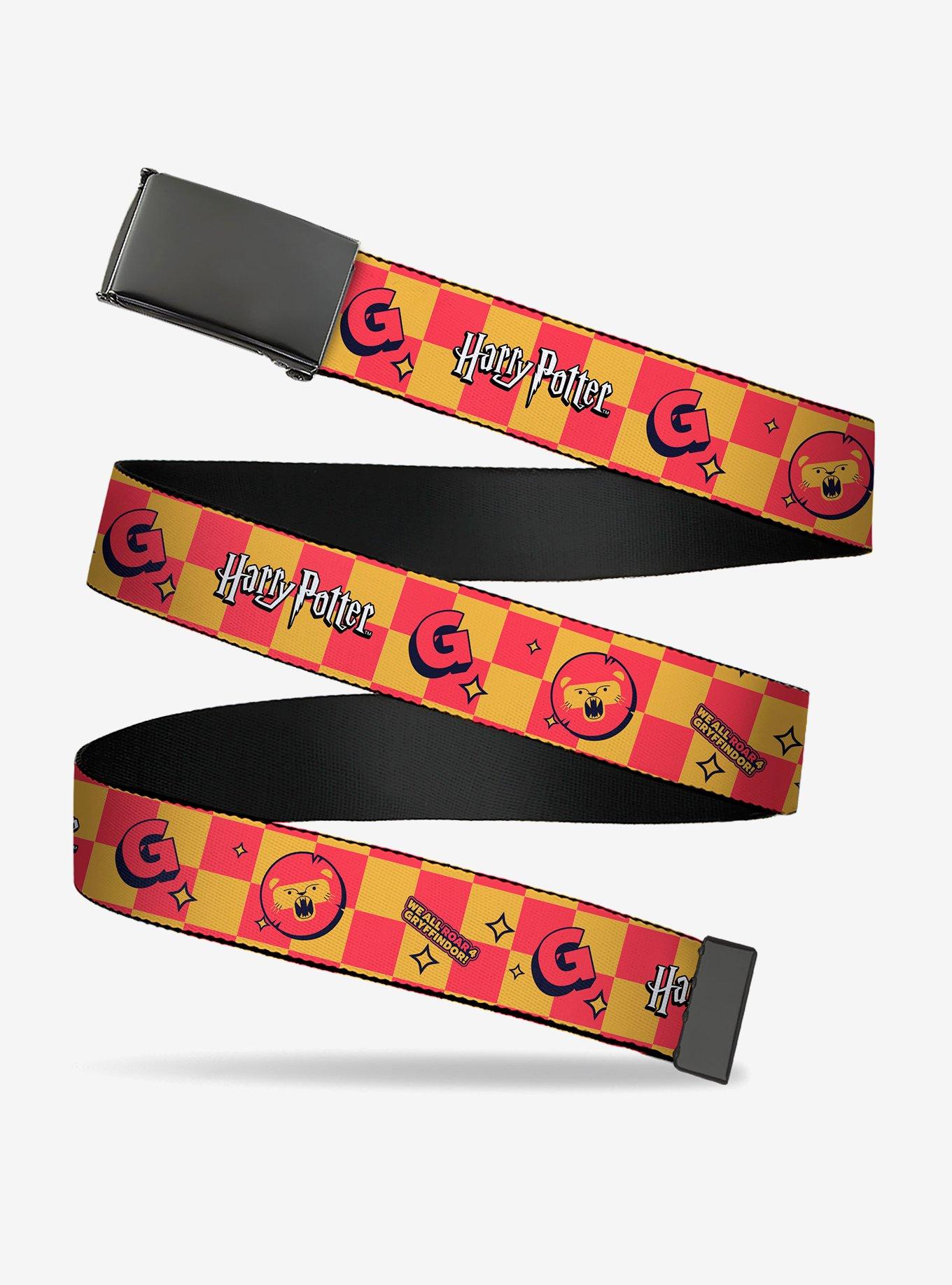 Harry Potter Gryffindor Icons Checker Clamp Buckle Belt, , hi-res