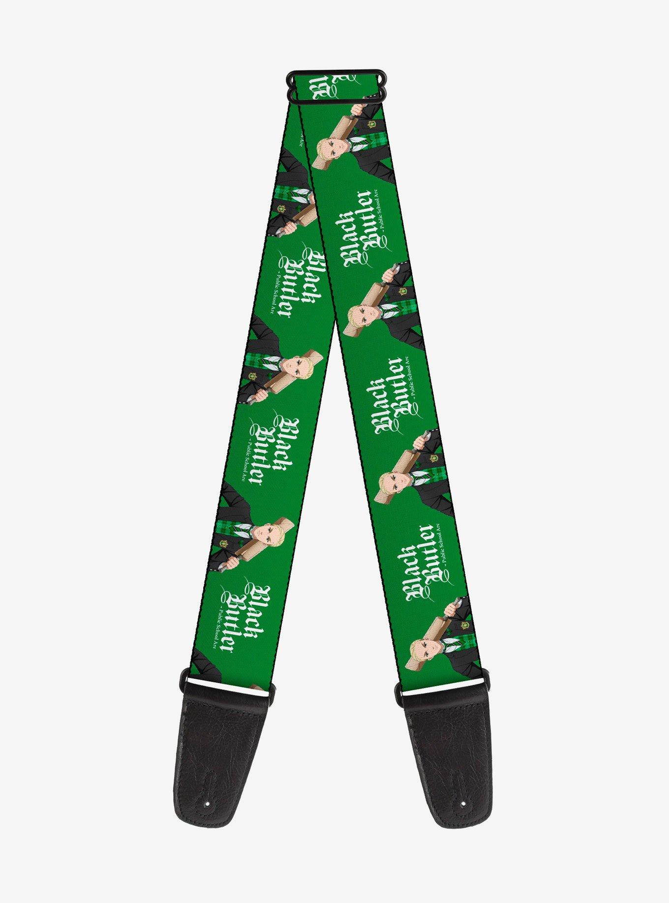 Black Butler Herman Greenhill Pose and Title Guitar Strap, , hi-res