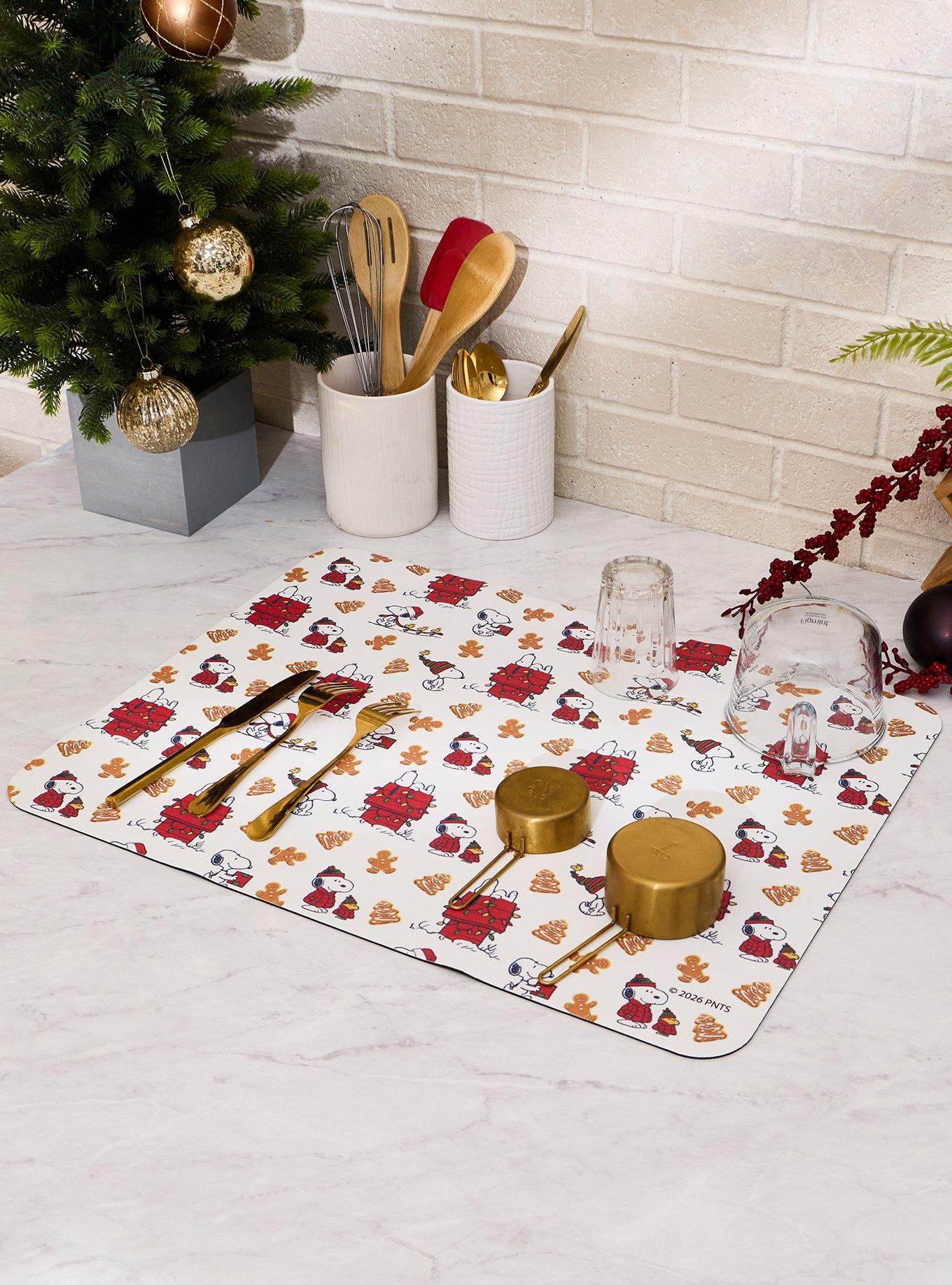 Peanuts Snoopy Gingerbread Cookies Allover Print Drying Mat