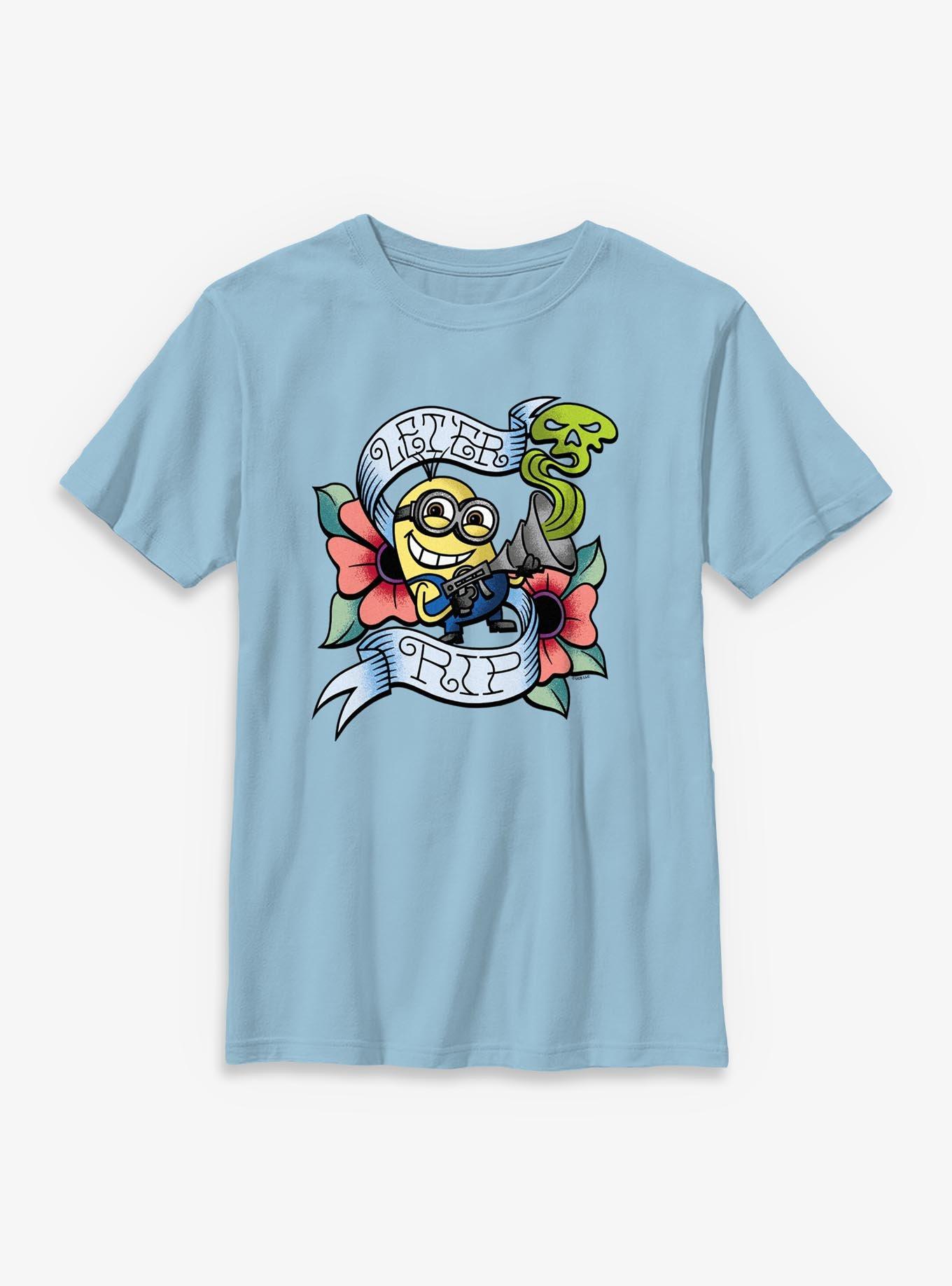 Minions Let'er Rip Tattoo StyleYouth T-Shirt, , hi-res