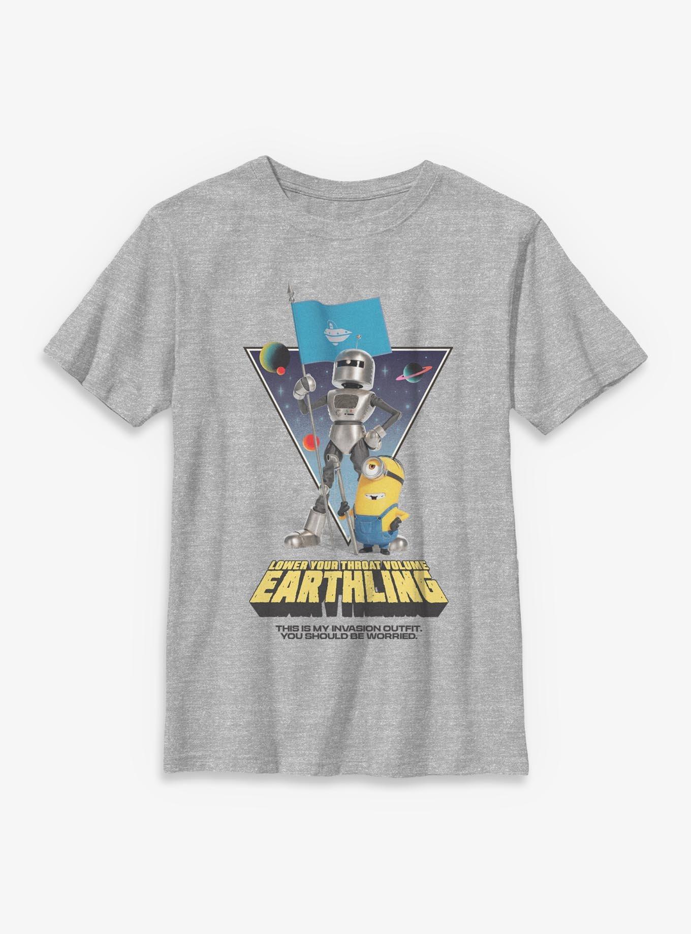 Minions Lower Your Throat Volume Earthling Youth T-Shirt, , hi-res