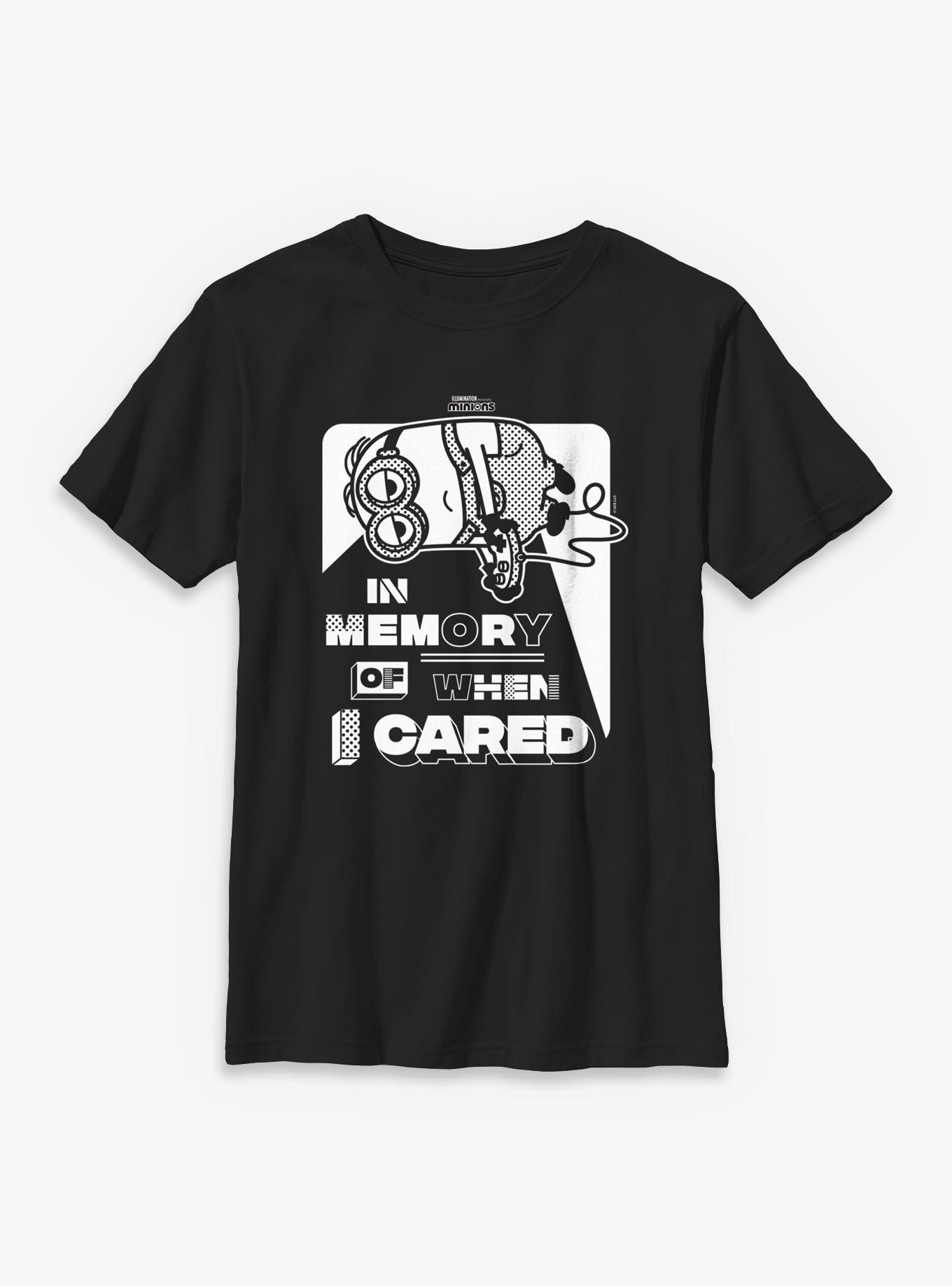 Minions In Memory Of When I Cared Youth T-Shirt, , hi-res