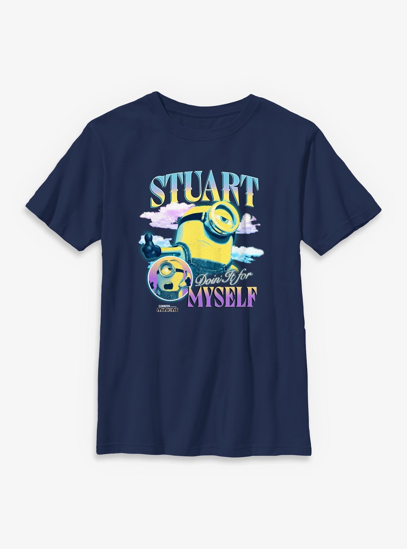 Minions Stuart Doin' It For Myself Youth T-Shirt, , hi-res