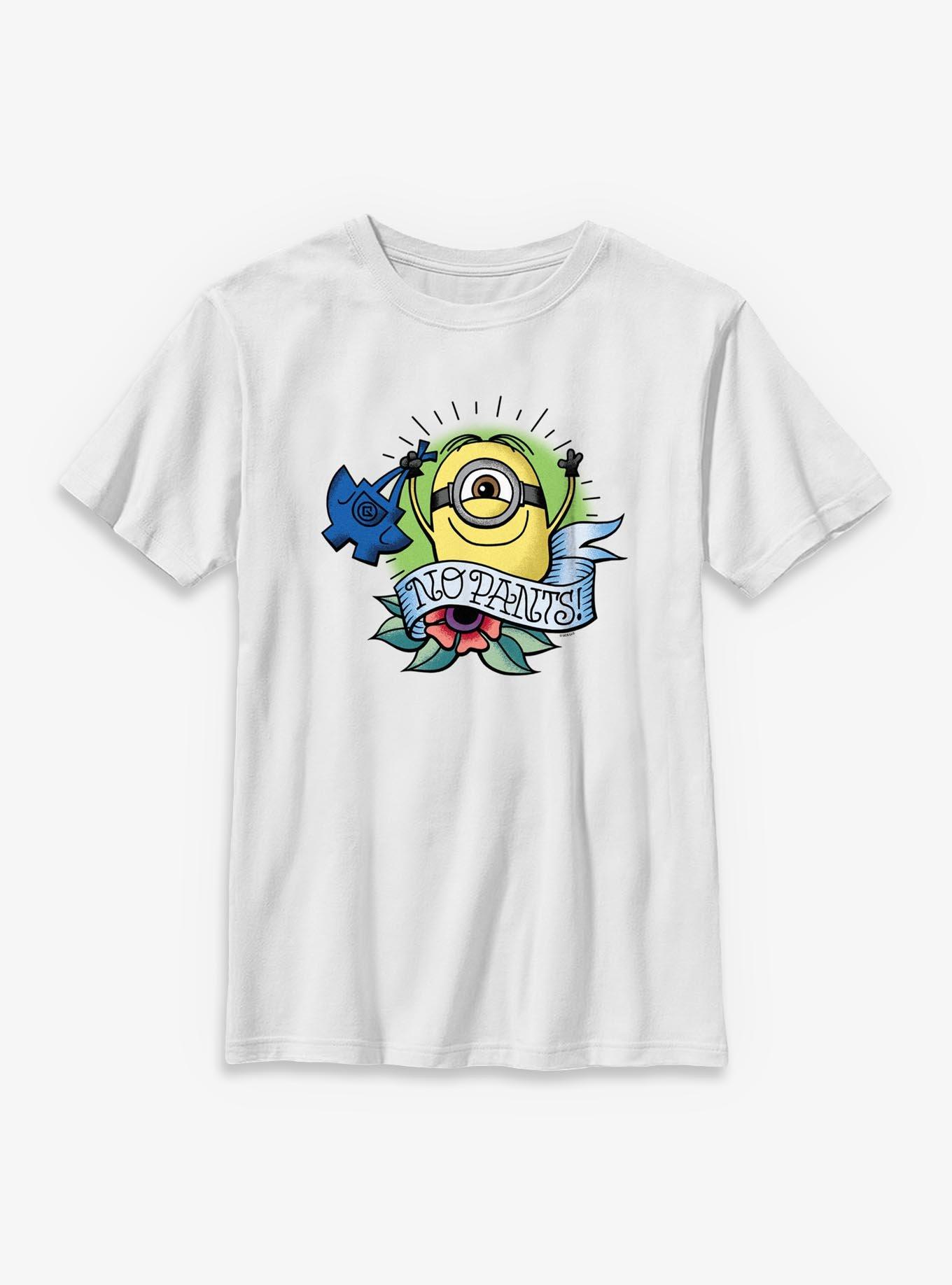 Minions No Pants Tattoo Style Youth T-Shirt, , hi-res