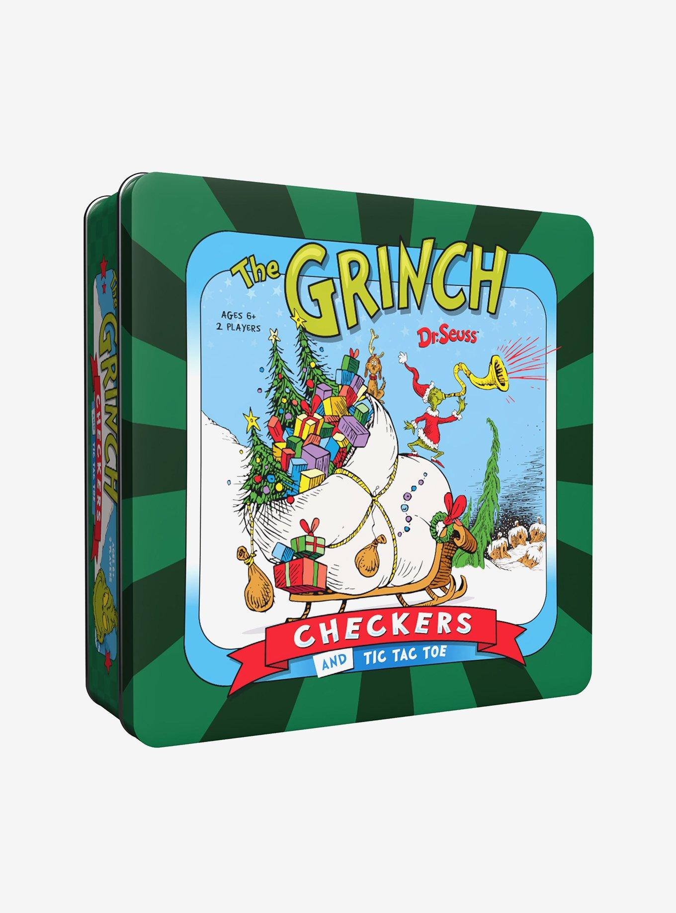 Dr. Seuss How The Grinch Stole Christmas Checkers and Tic Tac Toe Game Set