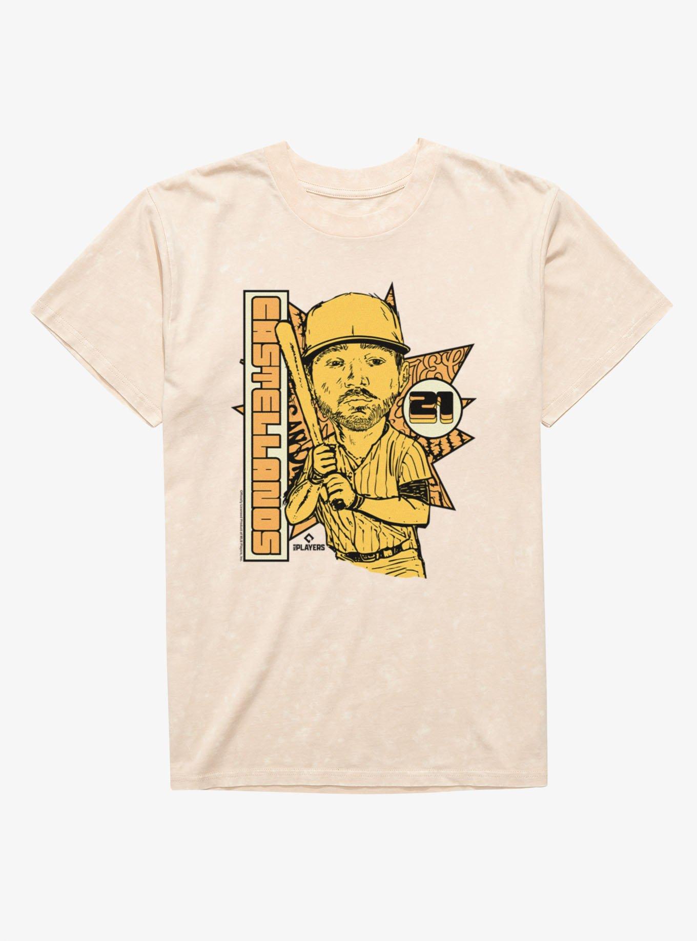MLB San Diego Padres Nick Castellanos Star Background Mineral Wash T-Shirt Hot Topic Exclusive, , hi-res