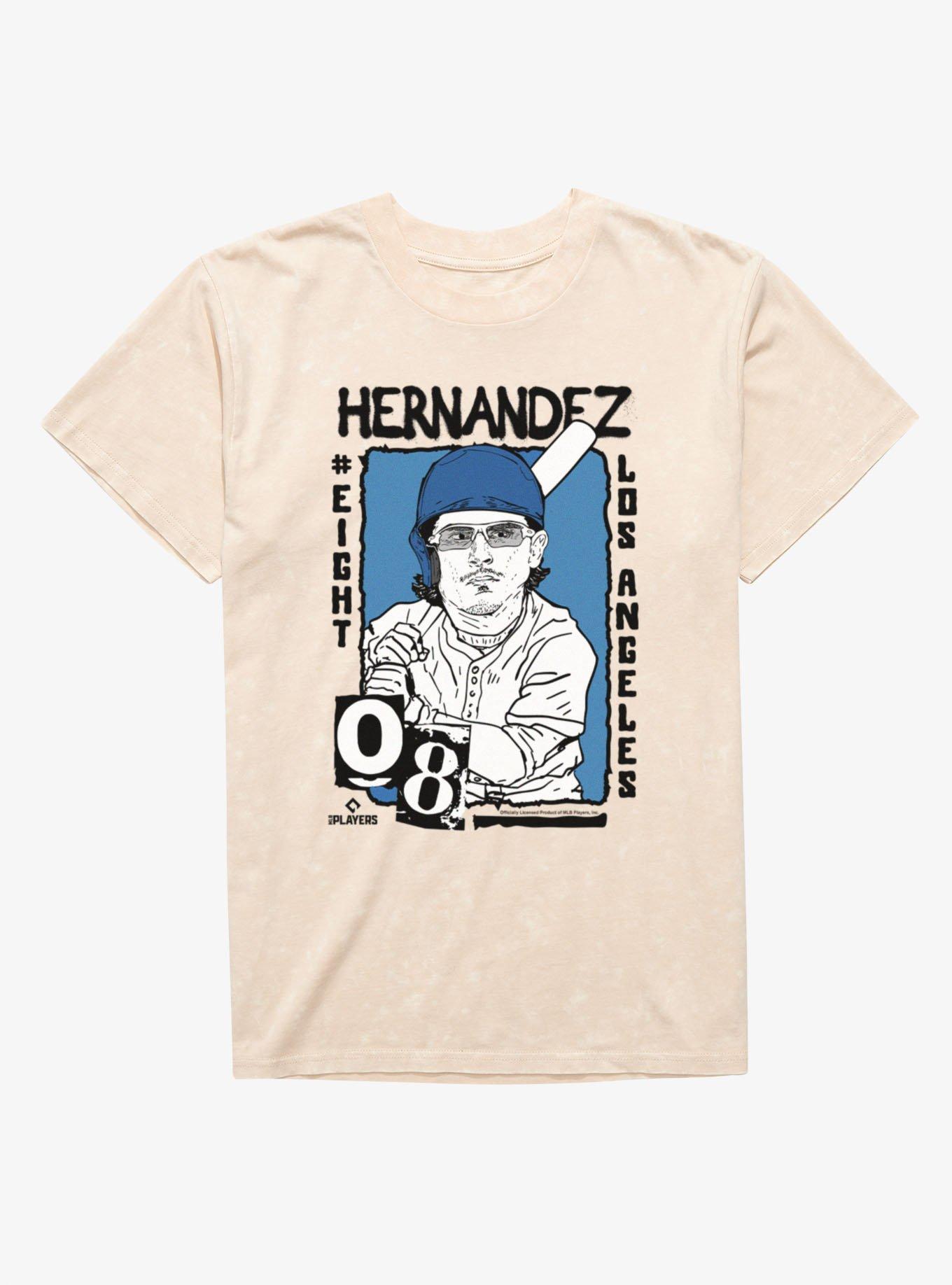 MLB Los Angeles Dodgers Kike Hernandez Mineral Wash T-Shirt Hot Topic Exclusive, , hi-res