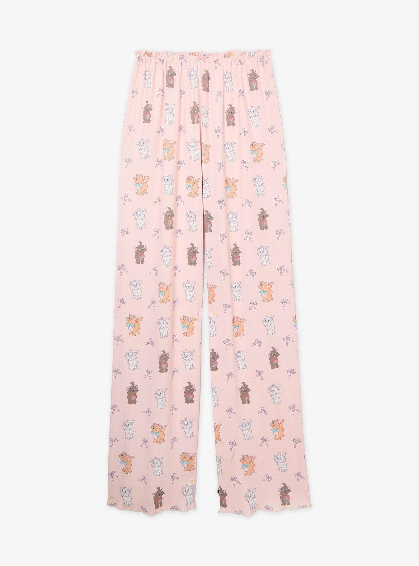Disney The Aristocats Kittens Pointelle Lettuce Hem Sleep Pants - BoxLunch Exclusive