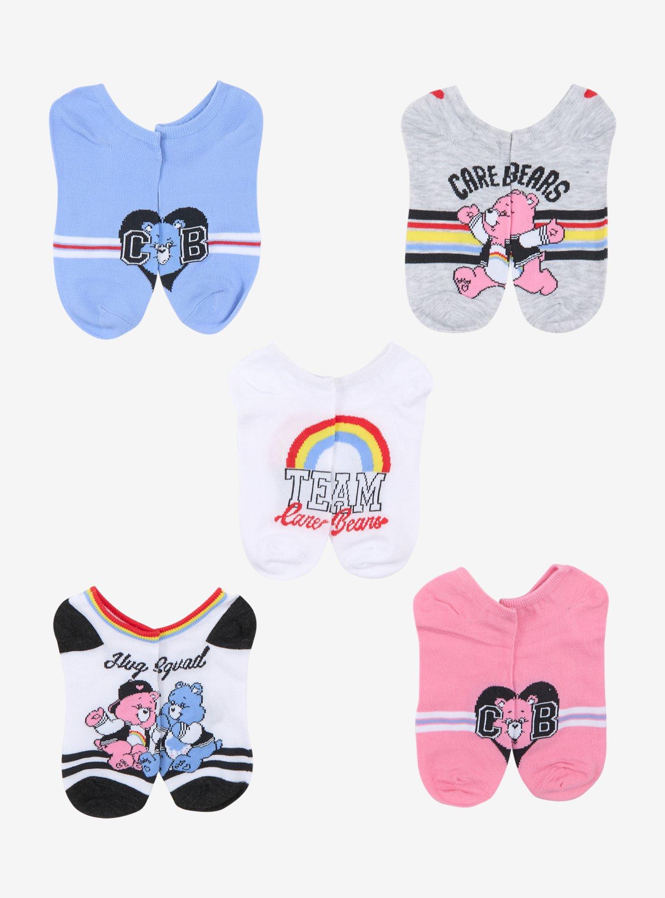 Care Bears Varsity No-Show Socks 5 Pair, , hi-res