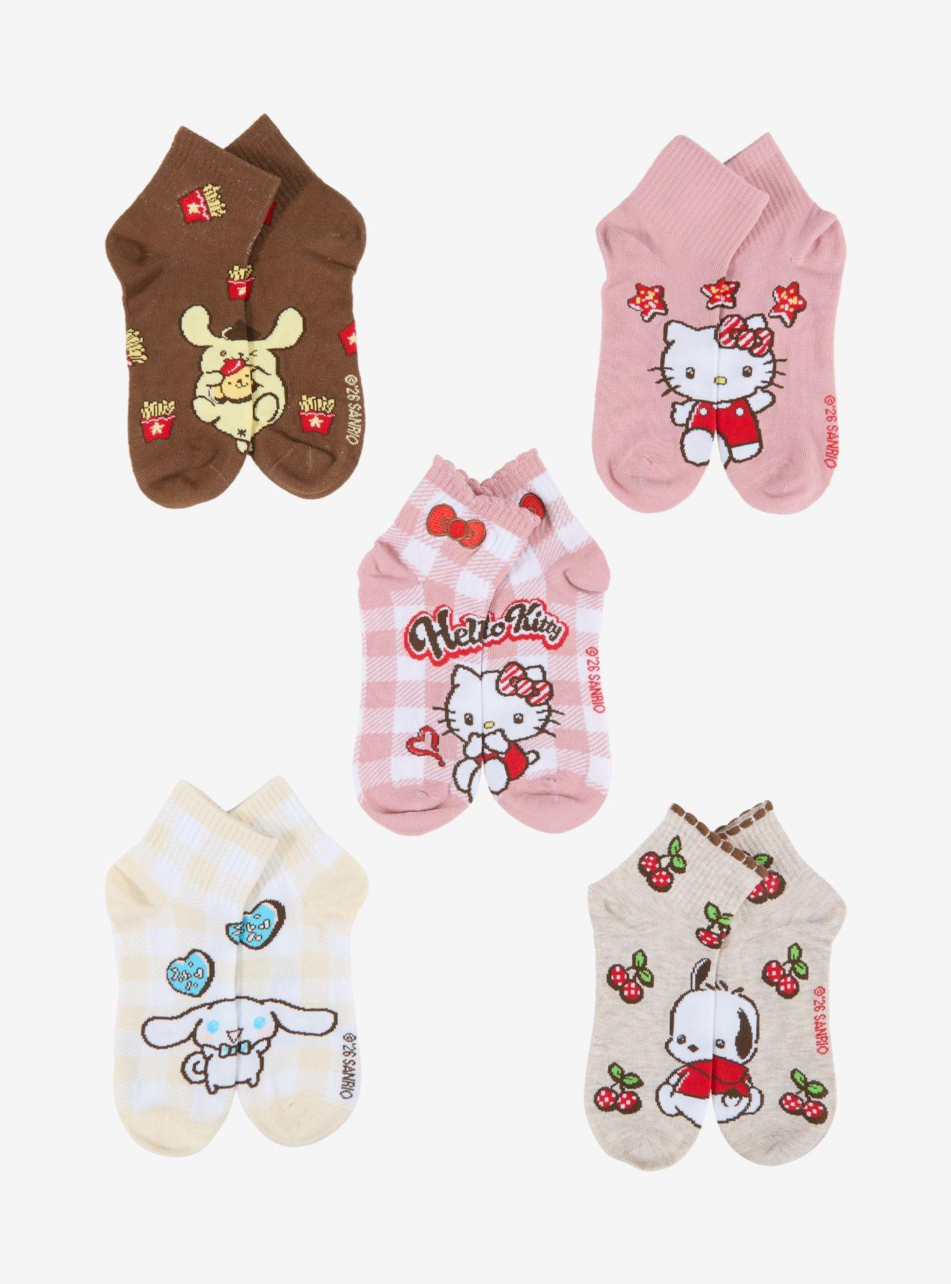 Hello Kitty And Friends Snacks Ankle Socks 5 Pair, , hi-res