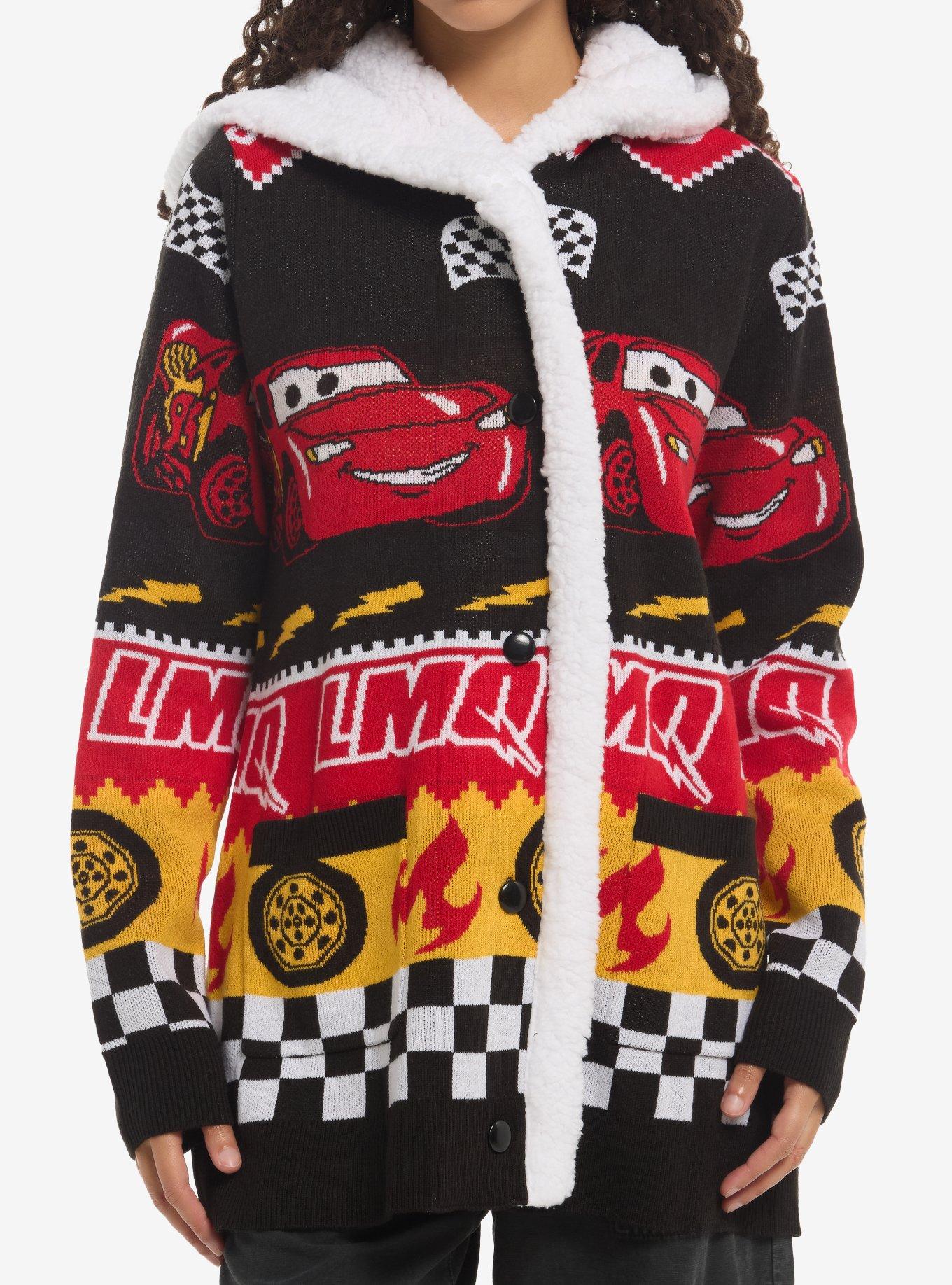 Disney Pixar Cars Fair Isle Sherpa Girls Cardigan