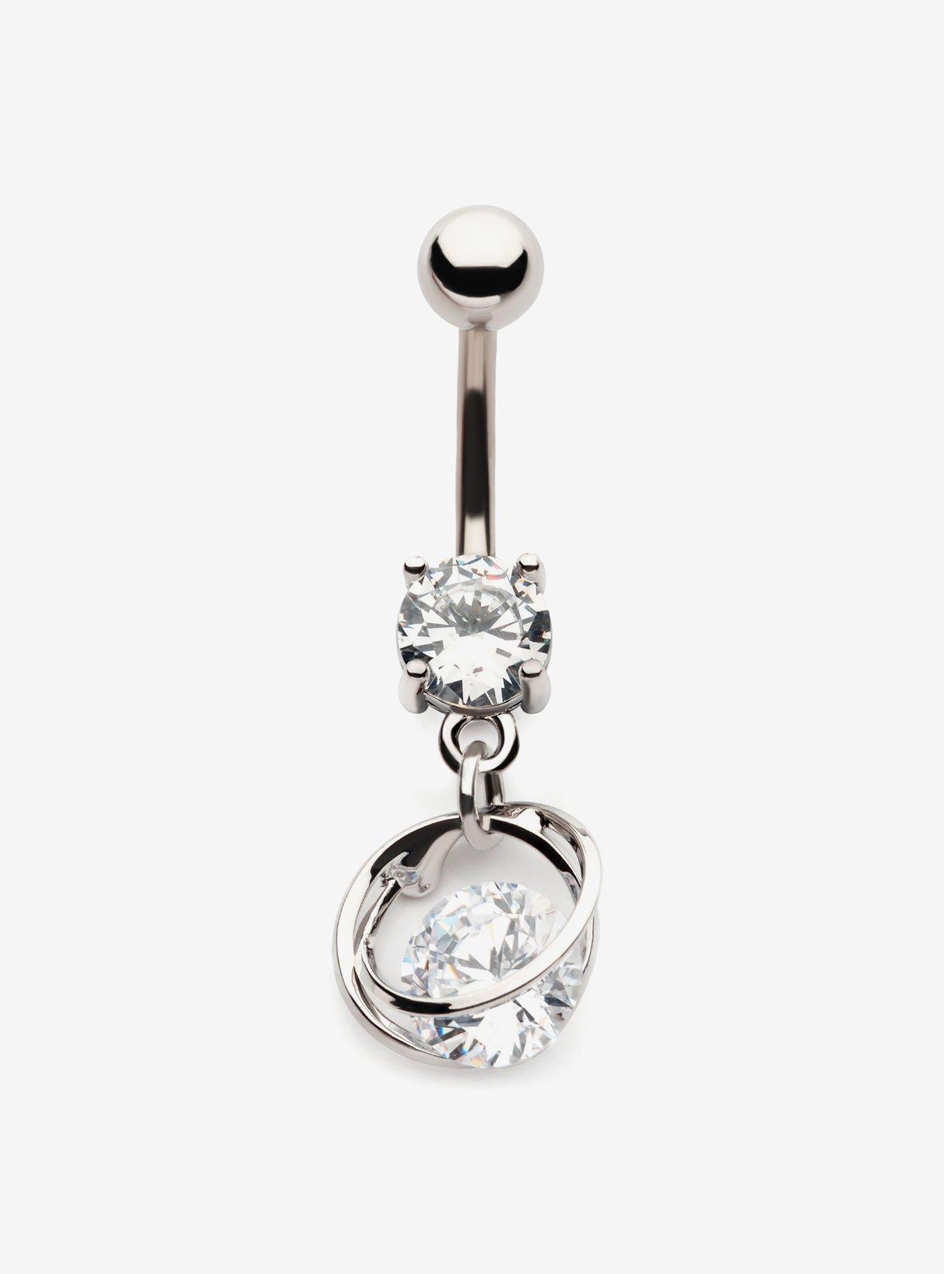 Steel Bling Planet Navel Barbell, , hi-res