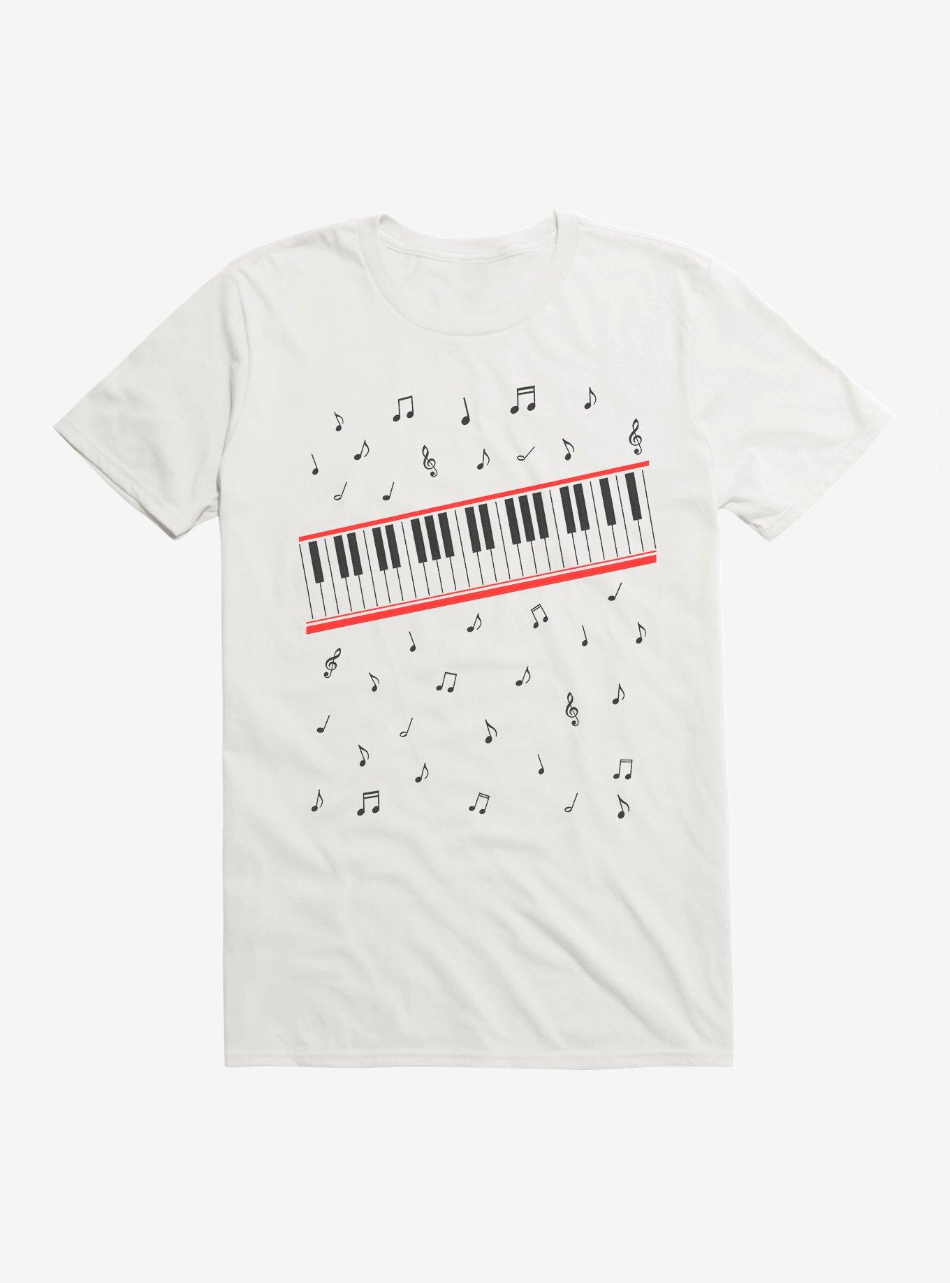 Keyboard & Music Notes T-Shirt, , hi-res