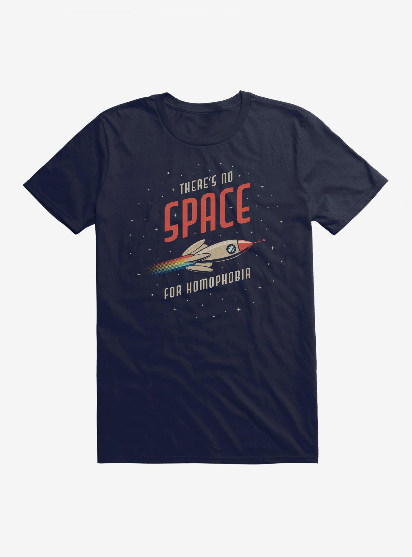 No Space For Homophobia T-Shirt, NAVY, hi-res view 1