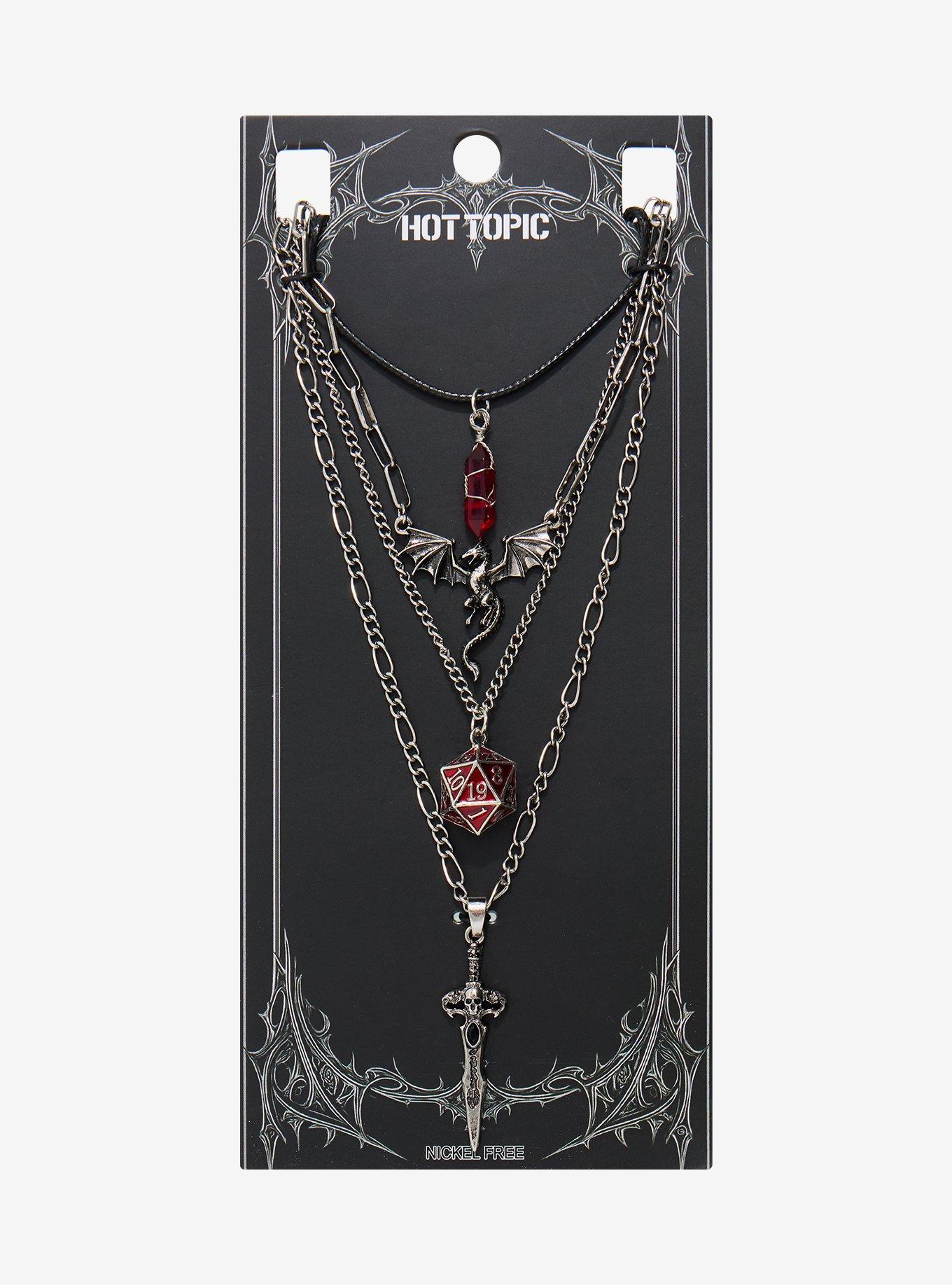 Dragon Dice Sword Necklace Set, , hi-res