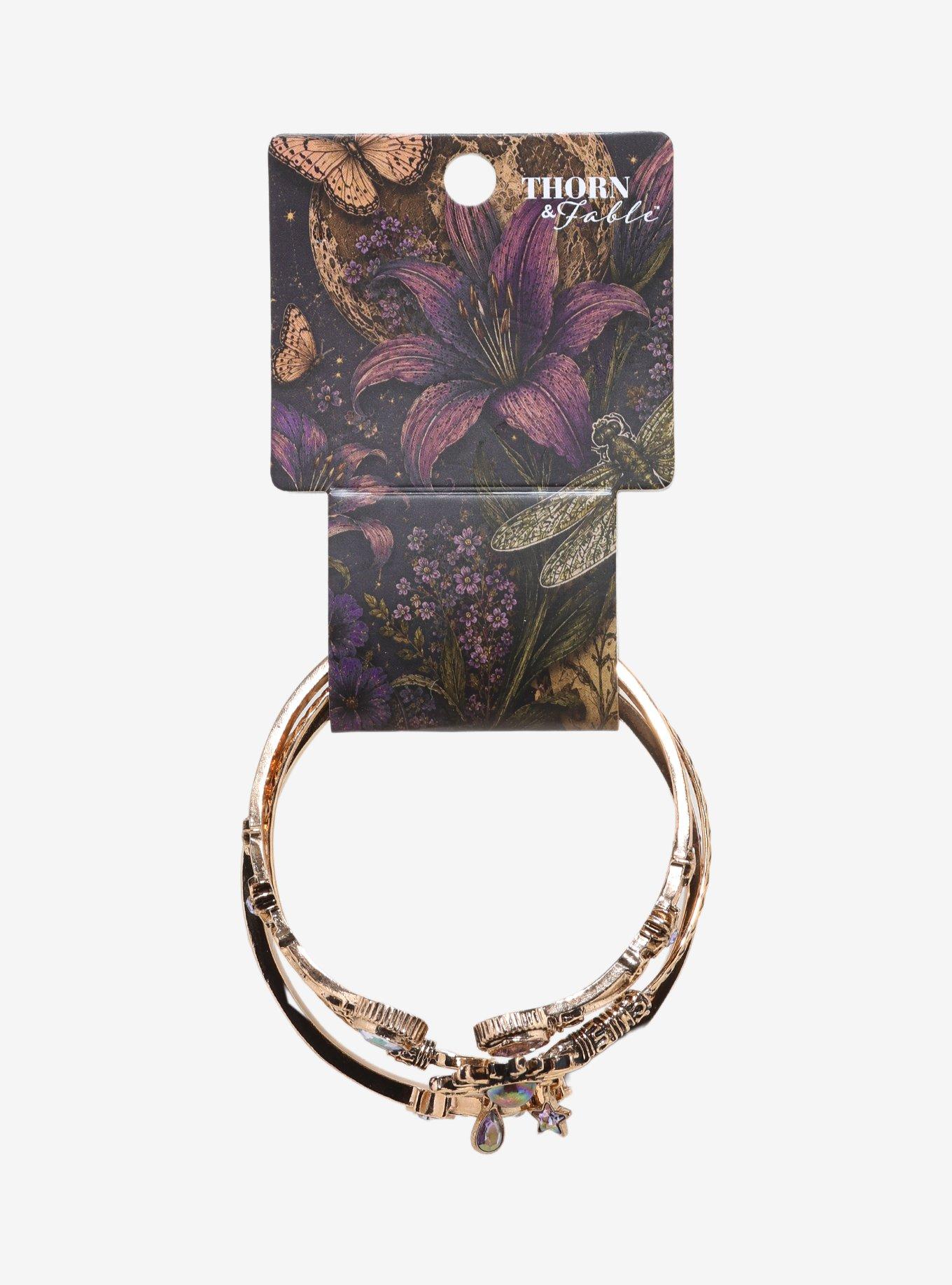 Thorn & Fable Celestial Bangle Bracelet Set