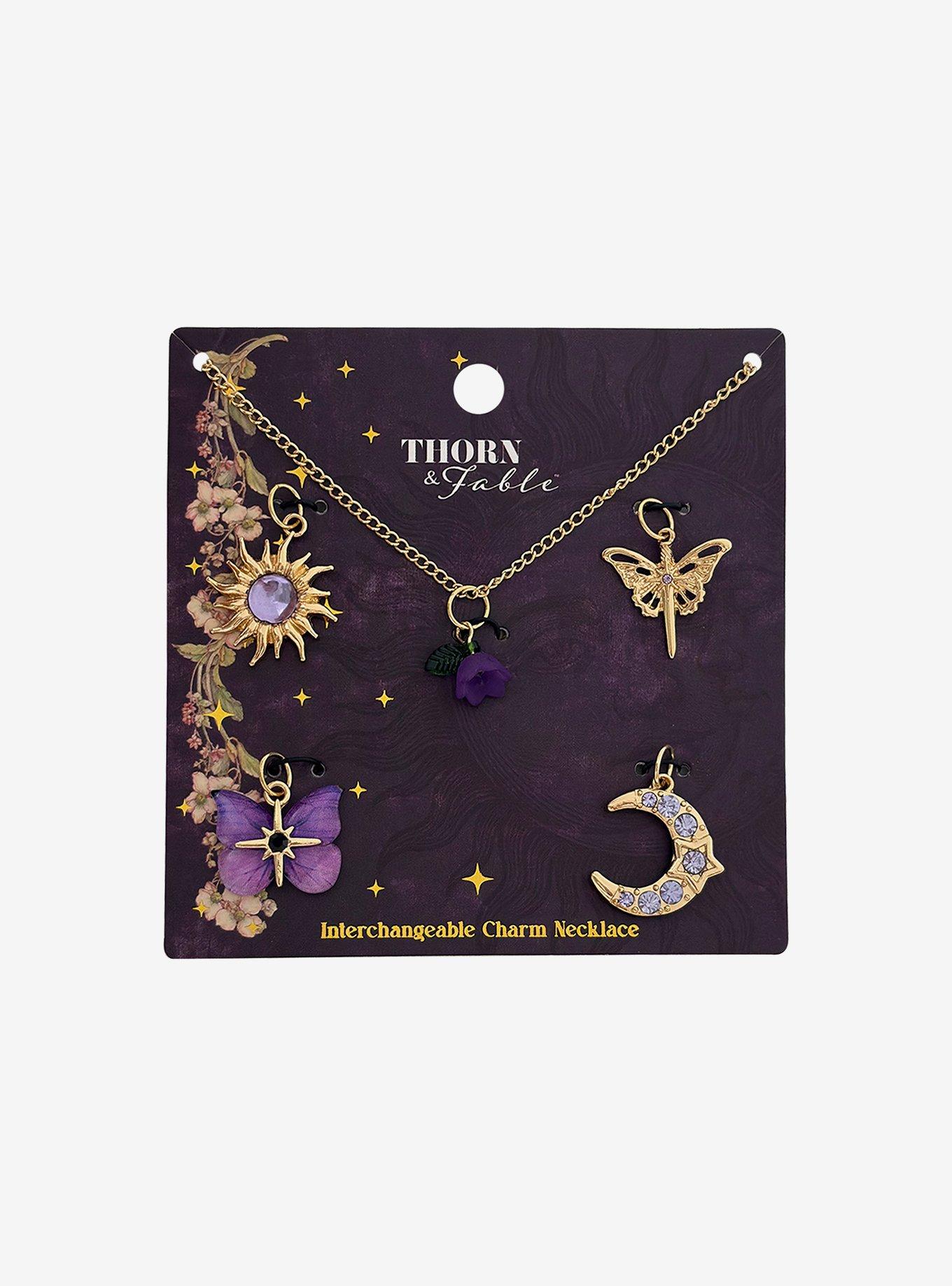 Thorn & Fable Celestial Moth Interchangeable Charm Necklace