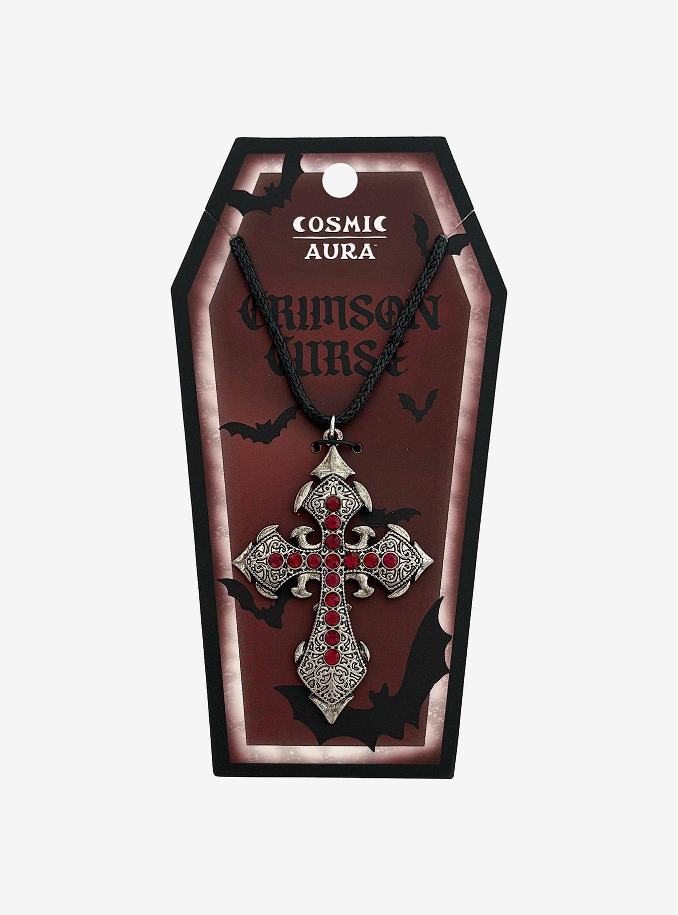 Cosmic Aura Gothic Cross Necklace, , hi-res