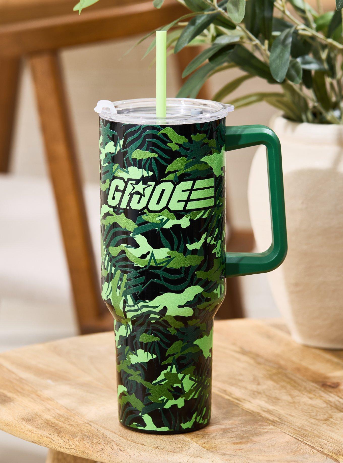 G.I. Joe Camo Straw Tumbler with Handle - BoxLunch  Exclusive