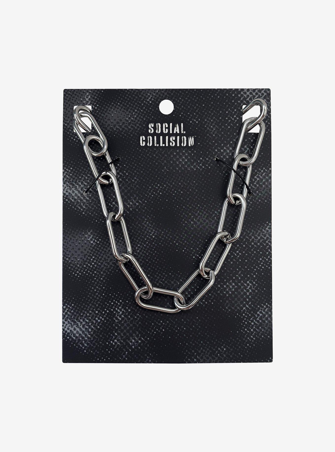 Social Collision Chunky Chain Necklace, , hi-res