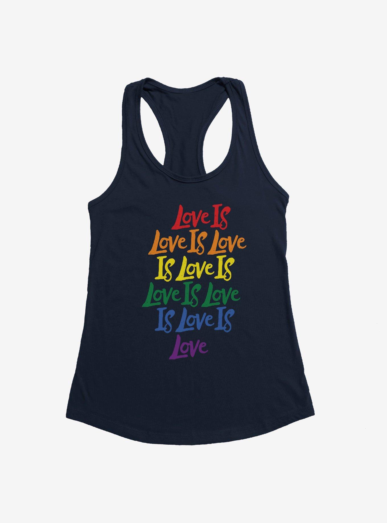 Love Is Love Is Love Girls Tank, MIDNIGHT NAVY, hi-res