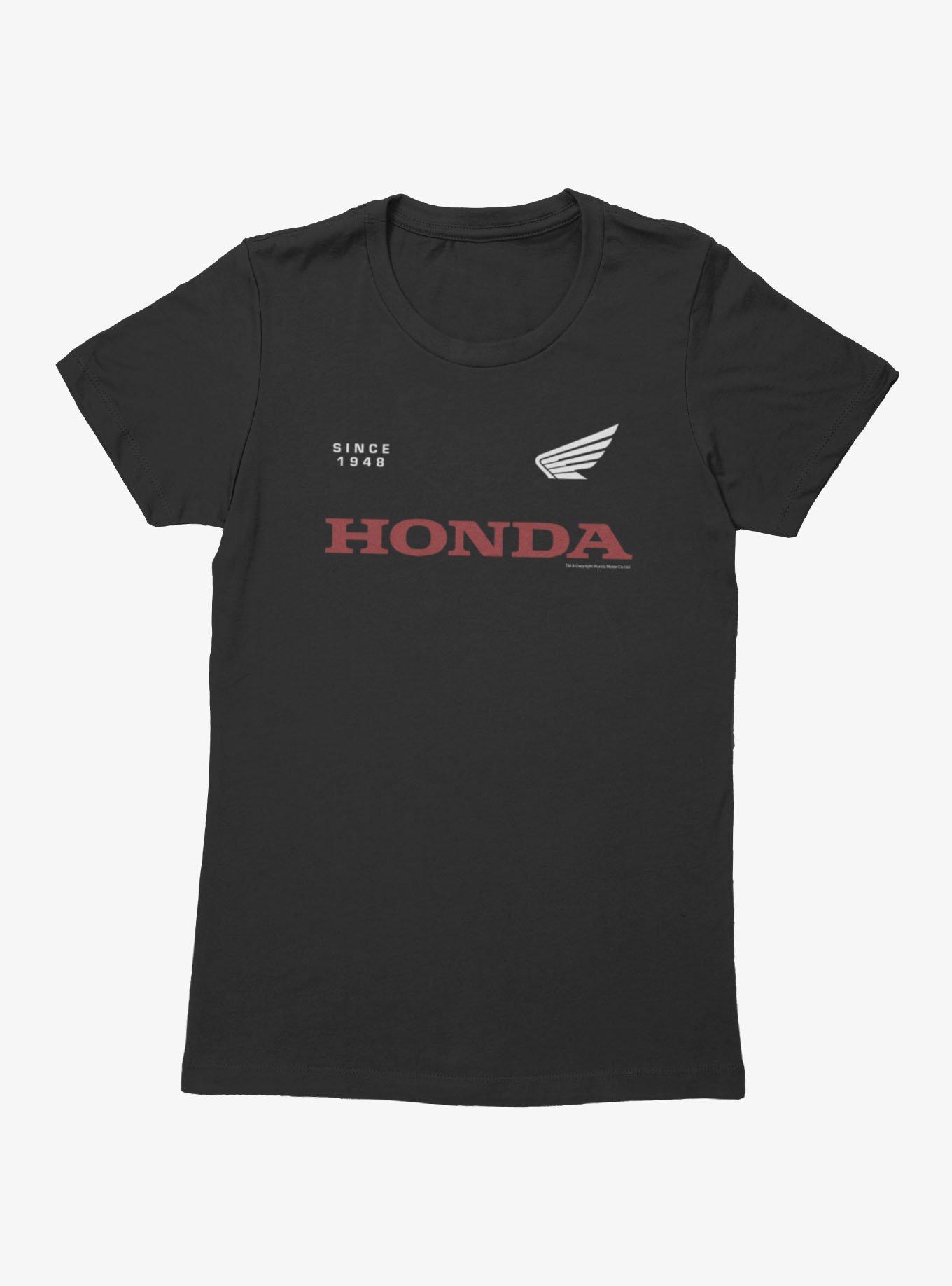 Honda Logo Badges 1948 Womens T-Shirt, BLACK, hi-res view 1