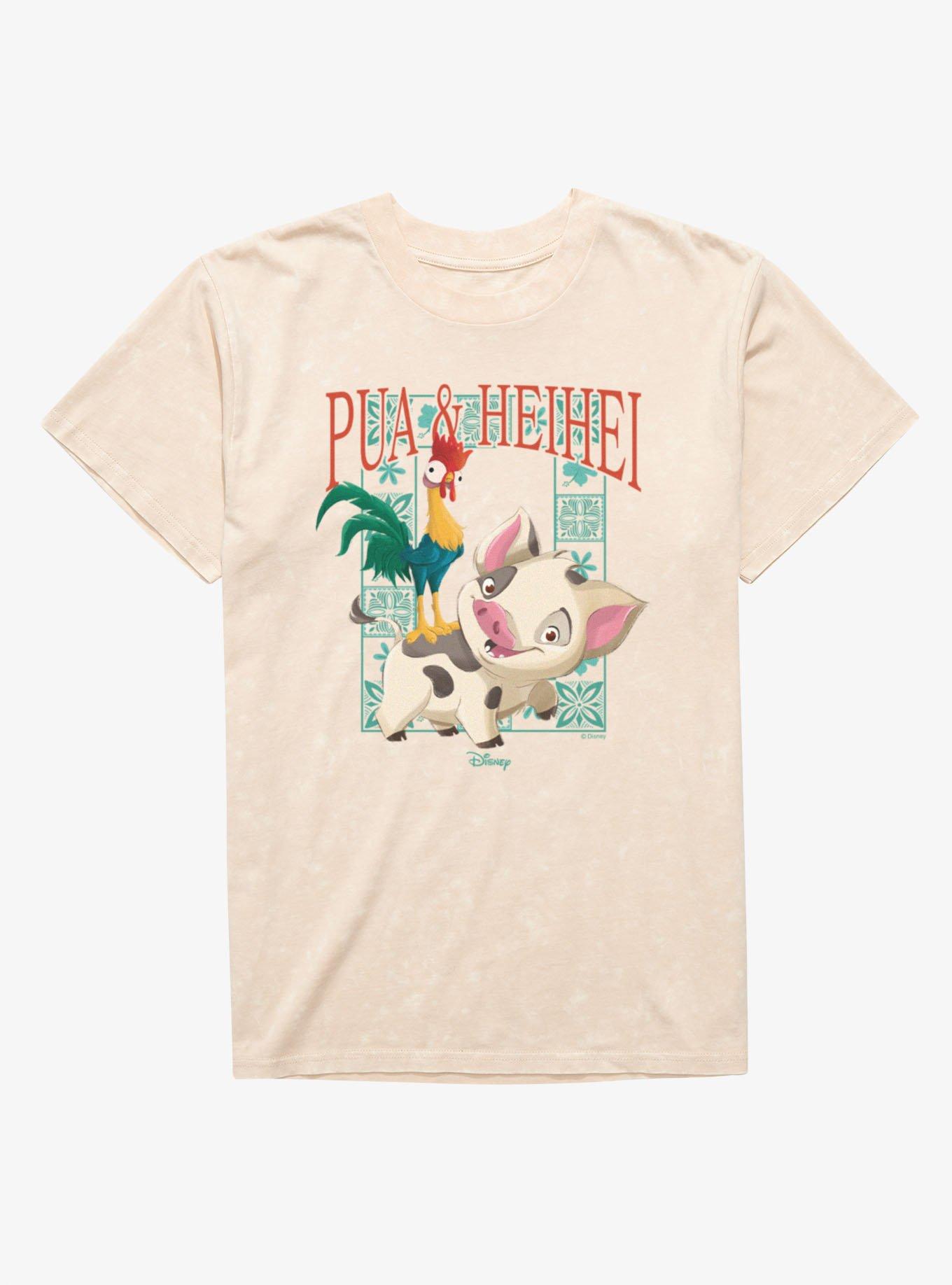 Disney Moana Pua & Hei Hei Frame Mineral Wash T-Shirt, , hi-res