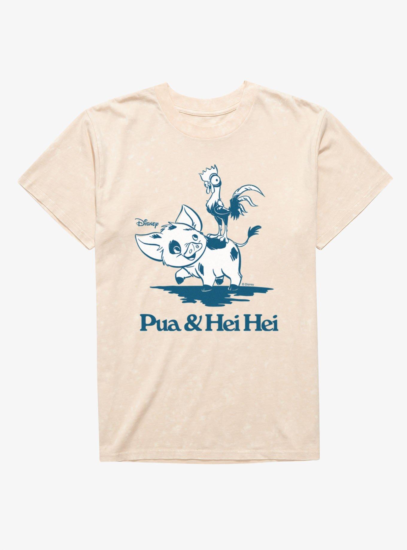 Disney Moana Pua & Hei Hei Play Ride Mineral Wash T-Shirt, , hi-res