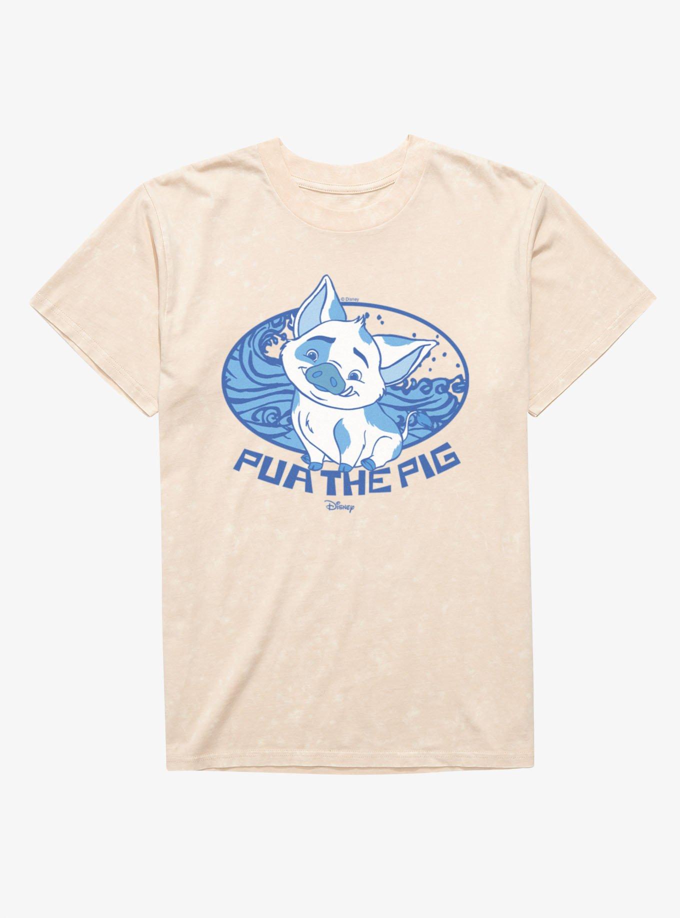 Disney Moana Pua The Pig Water Badge Mineral Wash T-Shirt, , hi-res