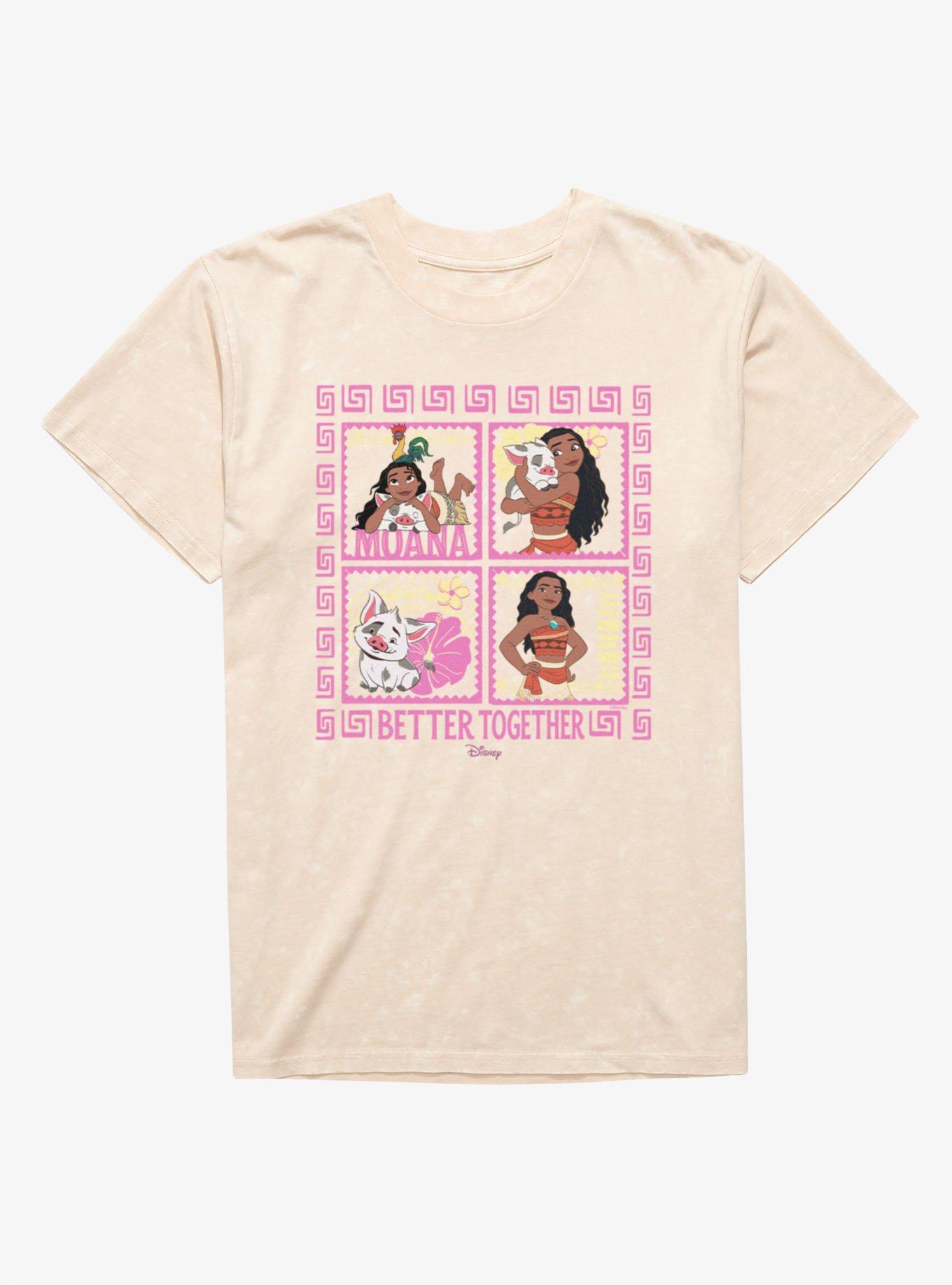 Disney Moana Better Together Square Panels Mineral Wash T-Shirt, , hi-res