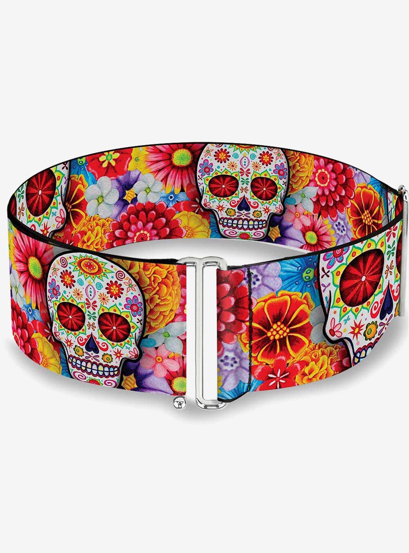 Thaneeya Mcardle Sugar Skull Starburst White Multi Cinch Belt, , hi-res