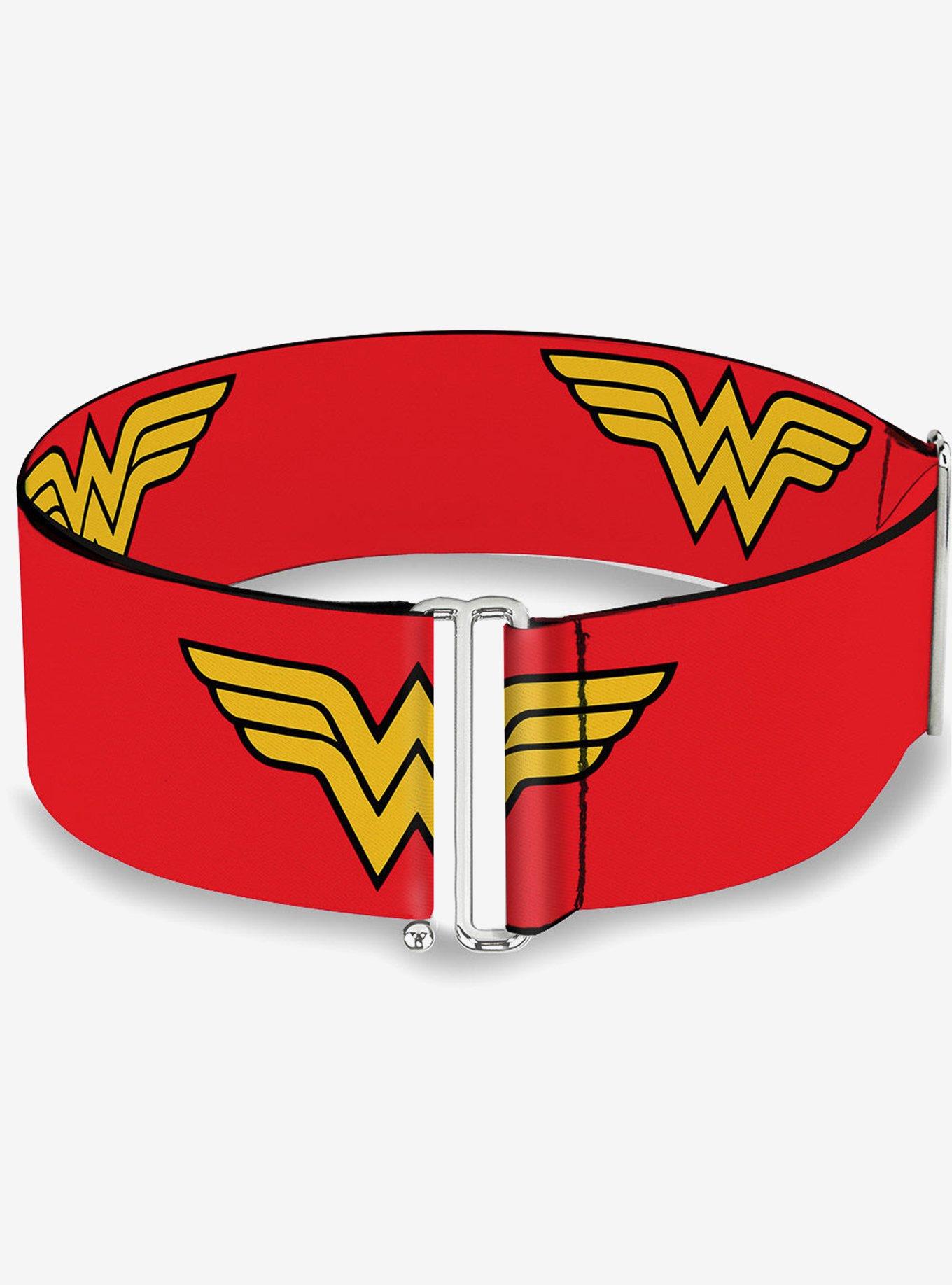 DC Comics Wonder Woman Logo Red Cinch Belt, , hi-res