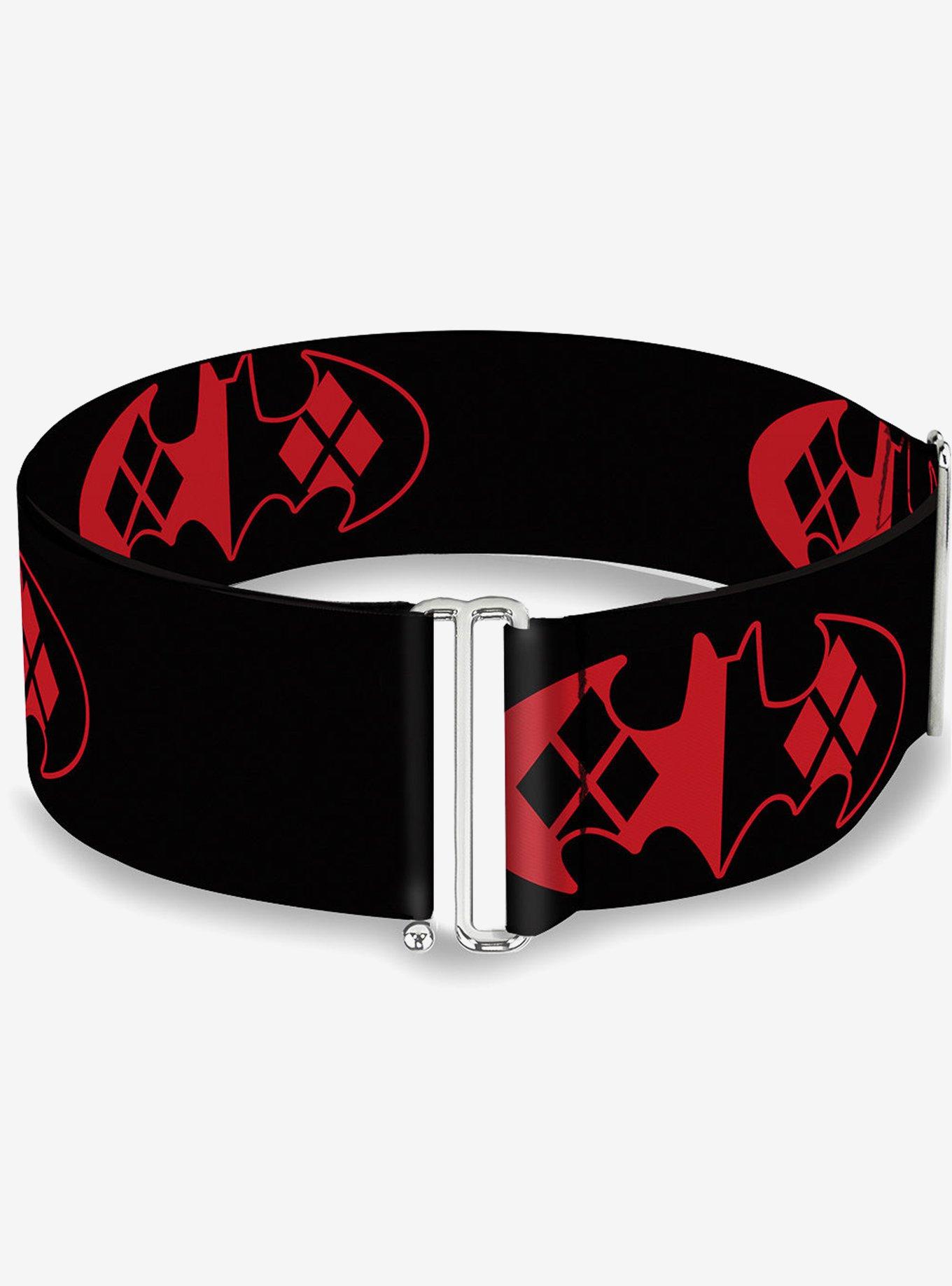 DC Comics Bat Logo Harley Quinn Diamonds Cinch Belt, , hi-res