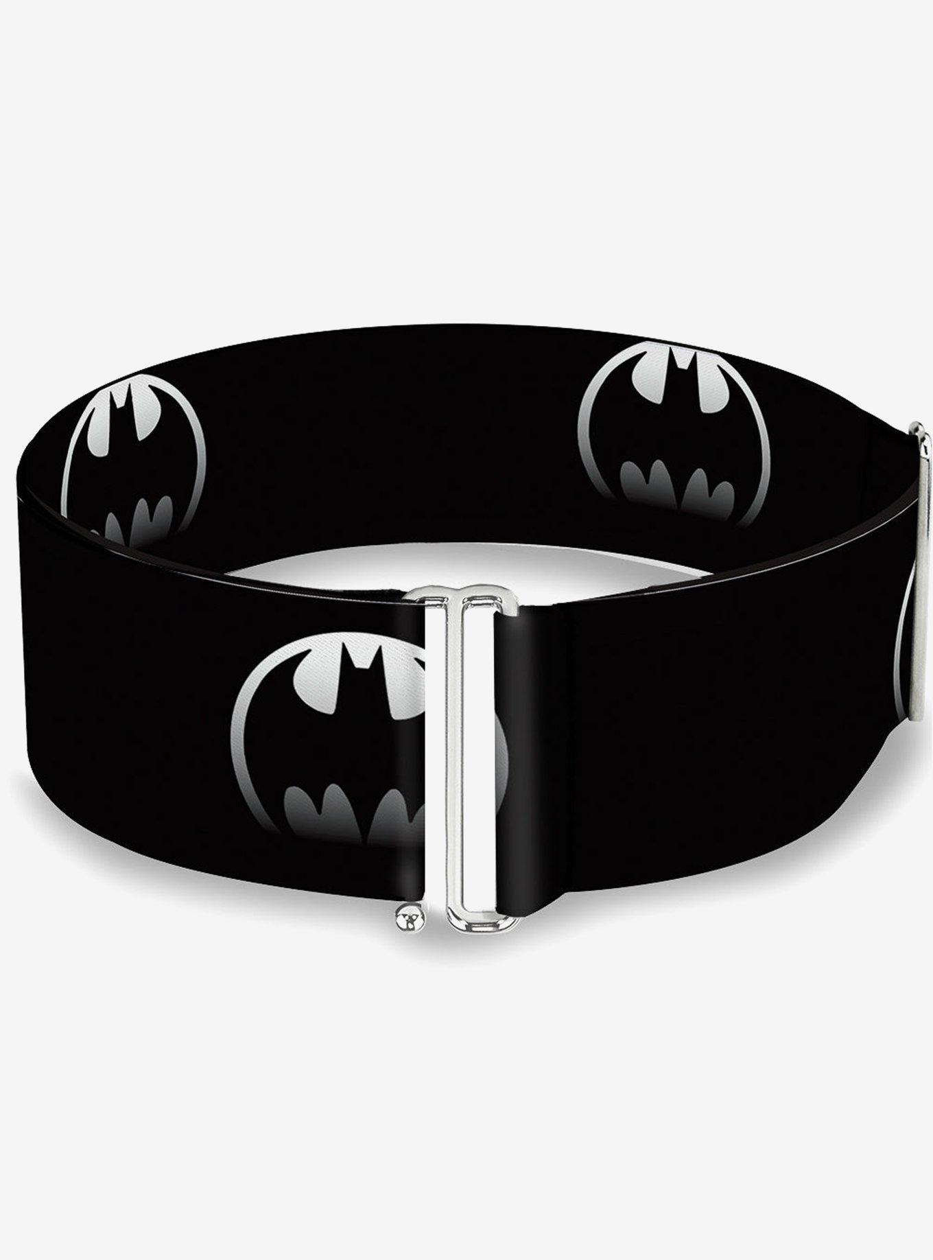 DC Comics Bat Signal Black Silver Cinch Belt, , hi-res