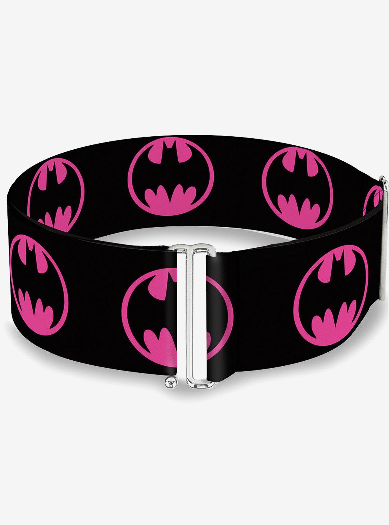 DC Comics Bat Signal Black Fuchsia Cinch Belt, , hi-res