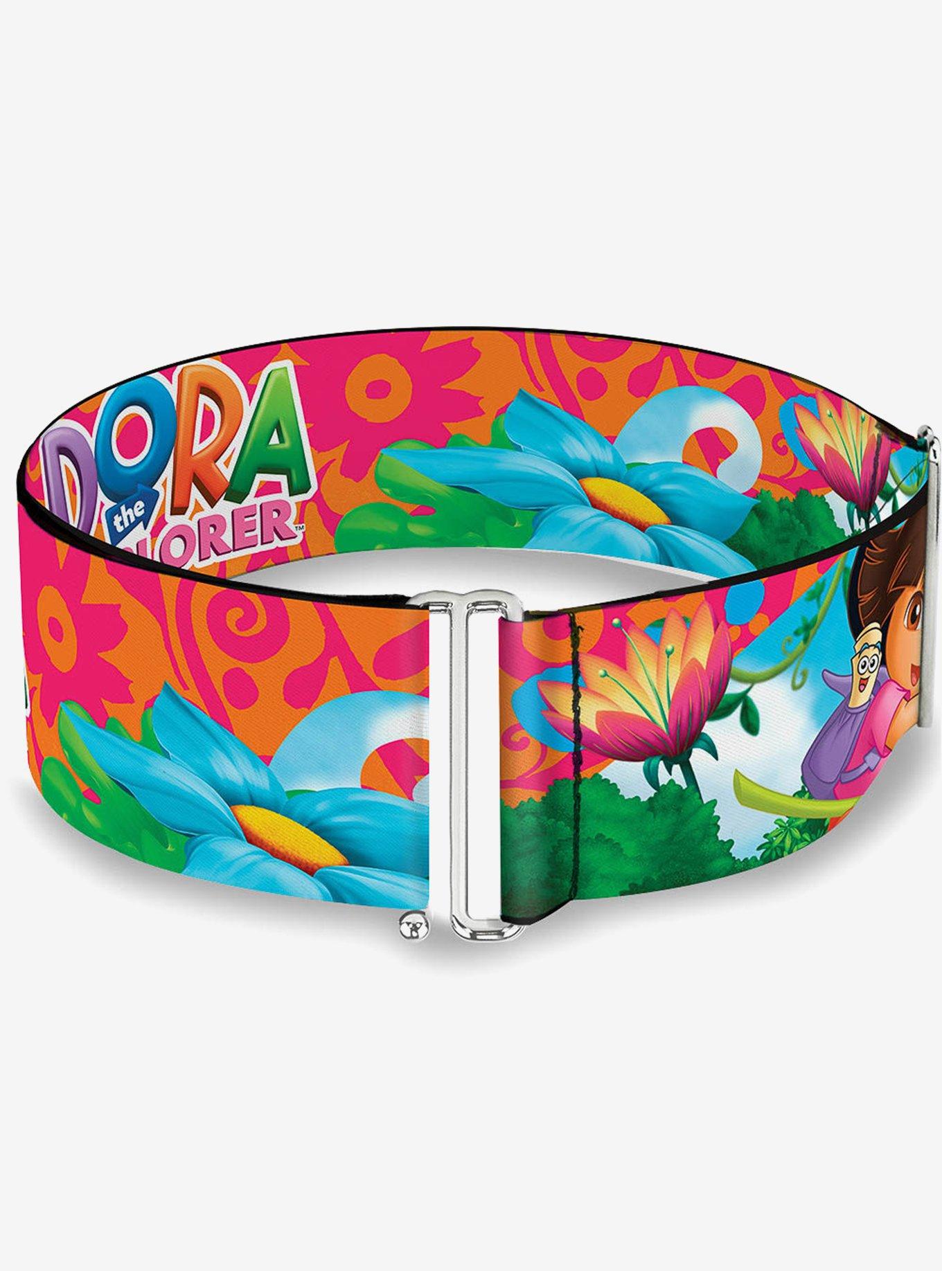 Dora The Explorer Dora Poses Floral Collage Cinch Belt, , hi-res