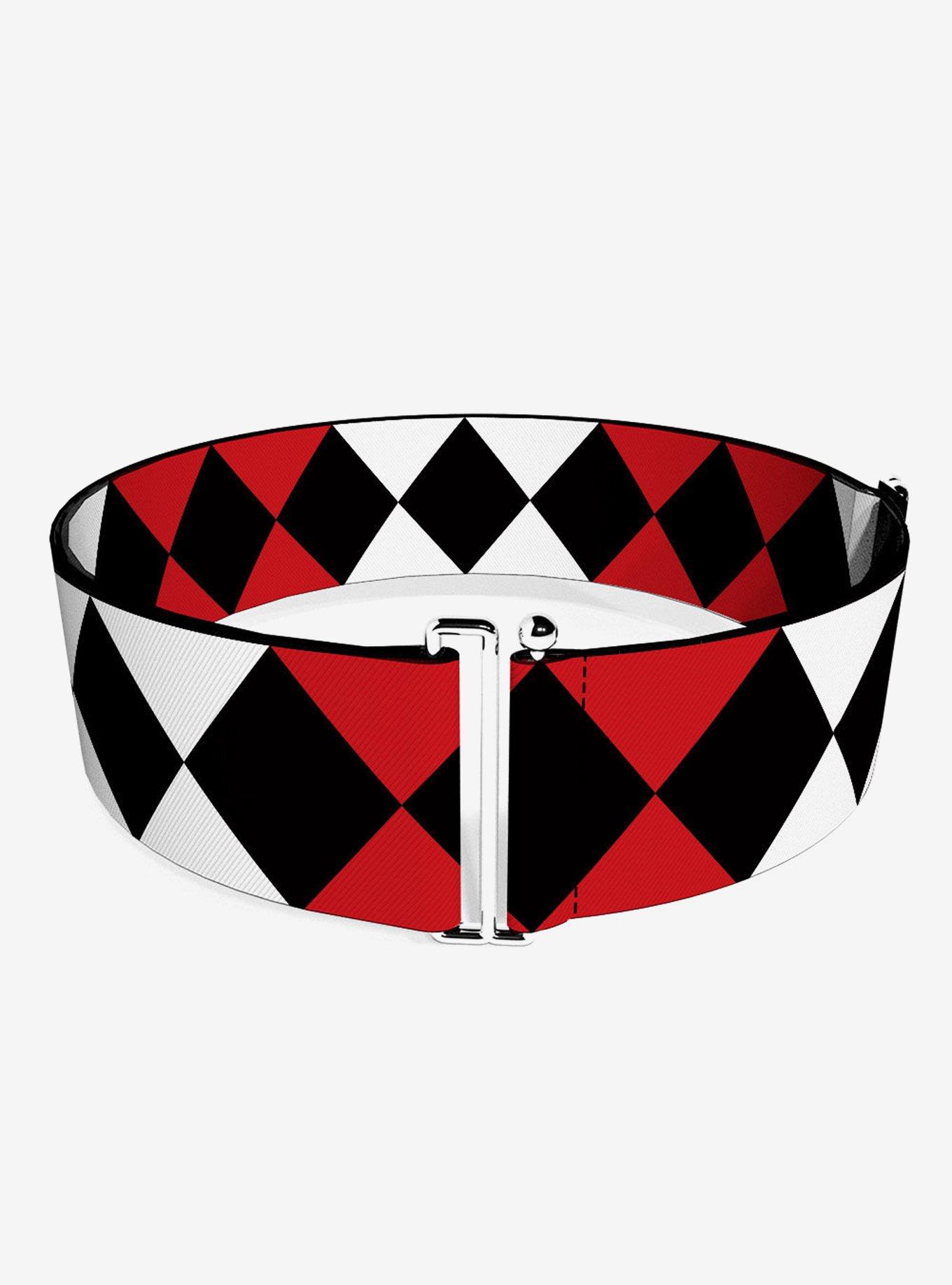 DC Comics Birds of Prey Harley Quinn Diamonds Split White Cinch Belt, , hi-res