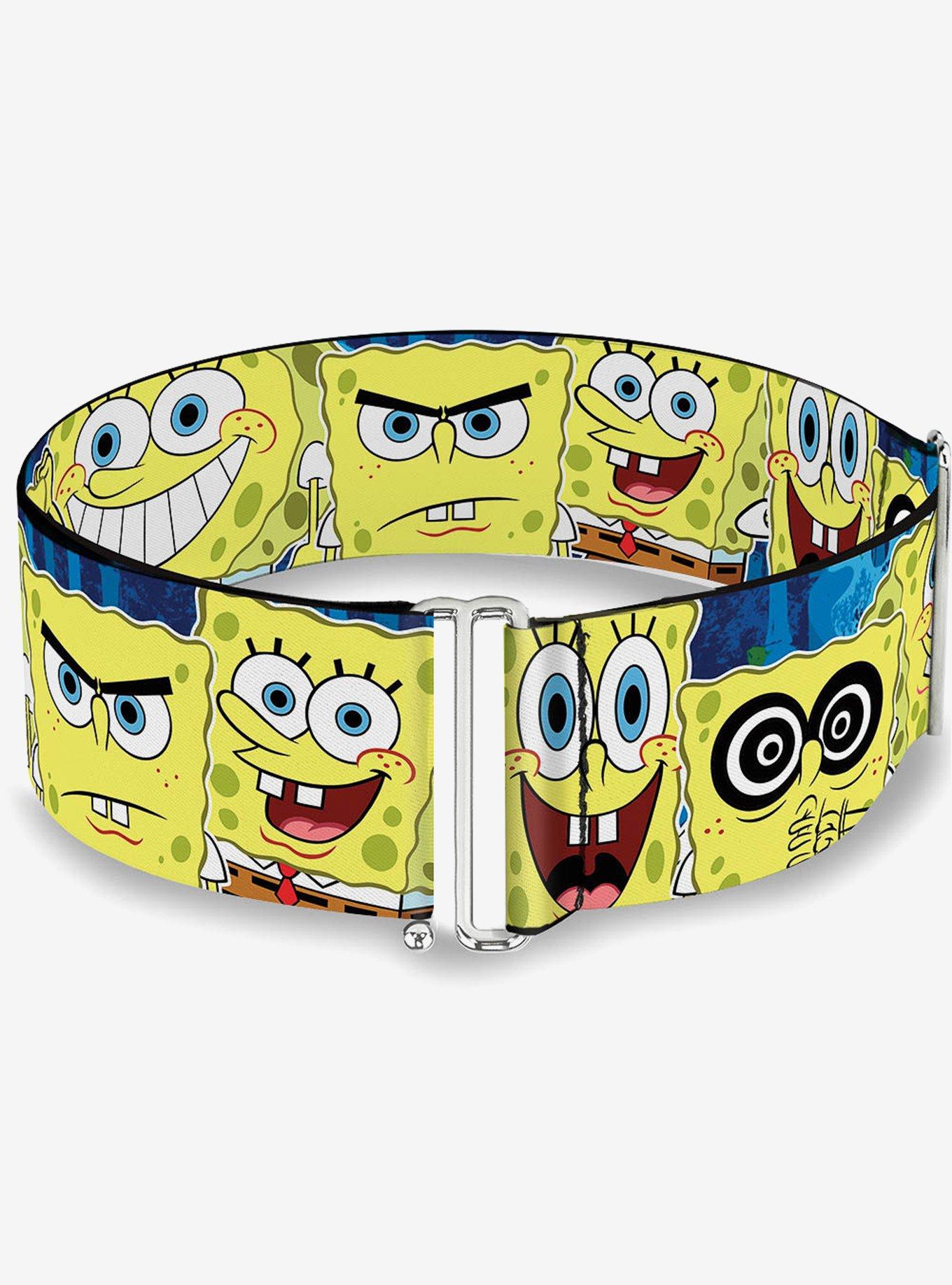SpongeBob SquarePants Expressions Stripe Blue Cinch Belt, , hi-res