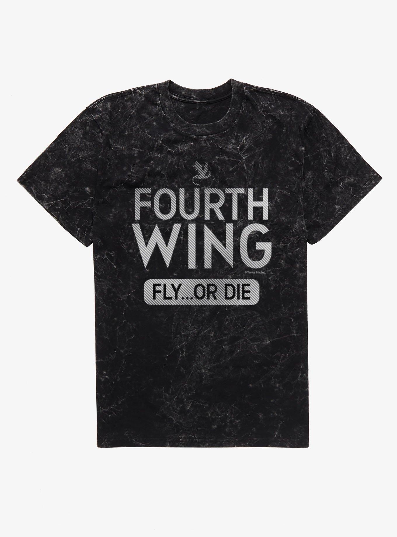 The Empyrean Fourth Wing Fly Or Die Stripes Mineral Wash T-Shirt, , hi-res