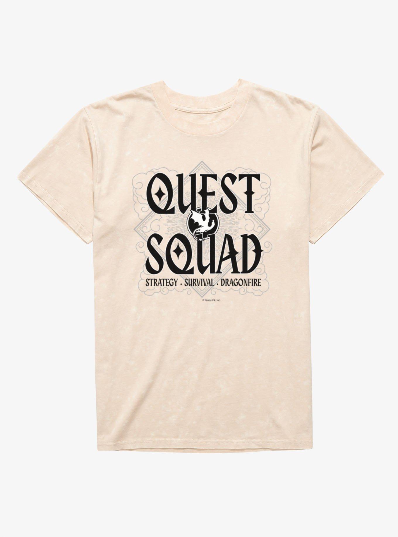 The Empyrean Fourth Wing Quest Squad Strategy Survival Mineral Wash T-Shirt, , hi-res