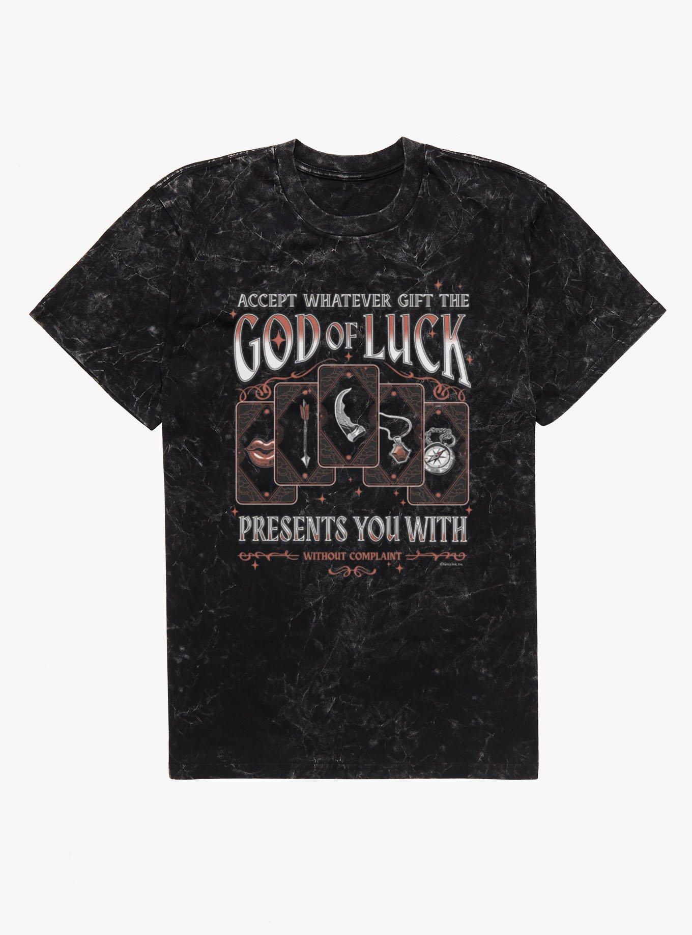 The Empyrean Fourth Wing God Of Luck Tarot Cards Mineral Wash T-Shirt, , hi-res