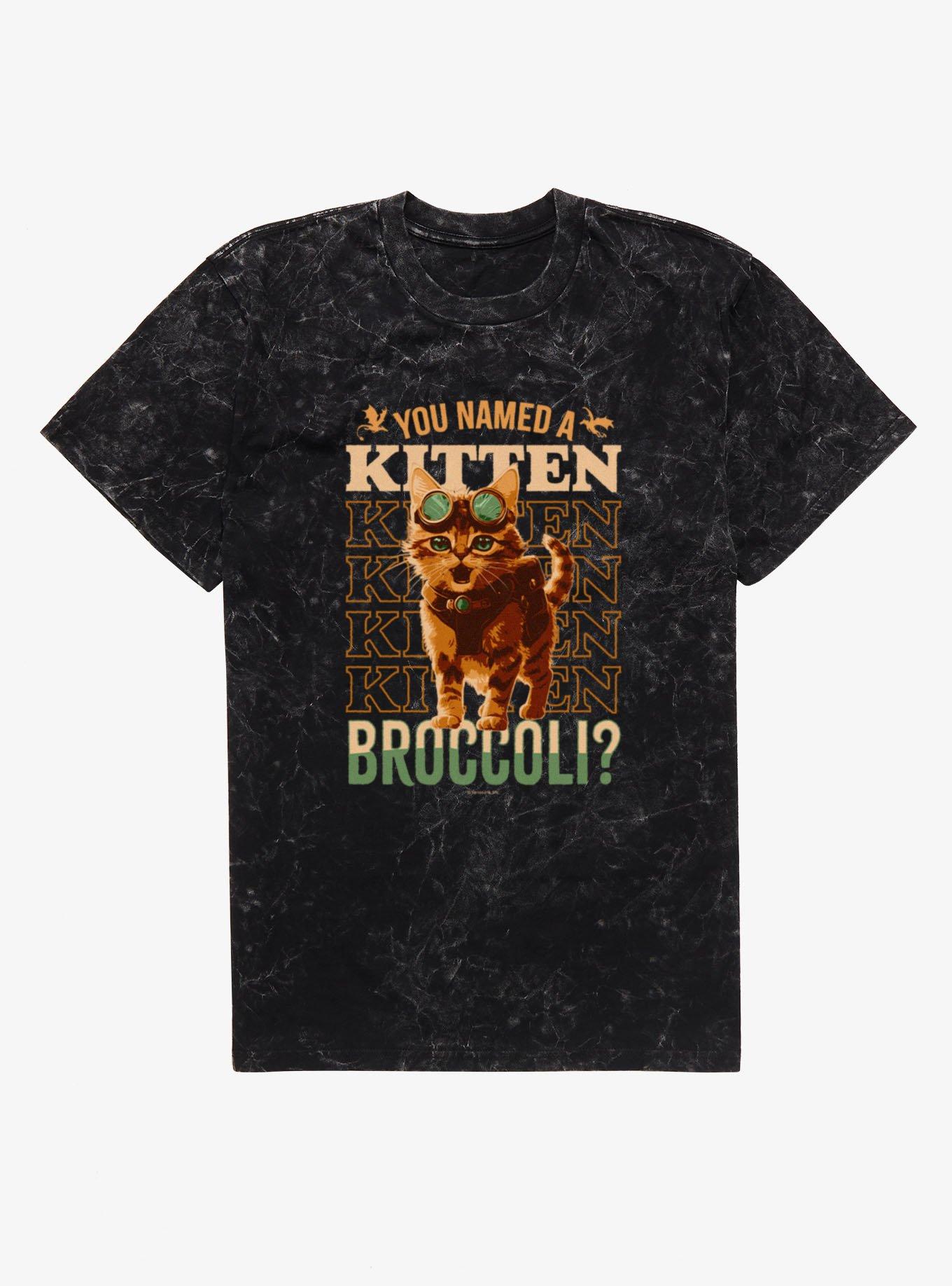 The Empyrean Fourth Wing Name A Kitten Broccoli Mineral Wash T-Shirt, , hi-res