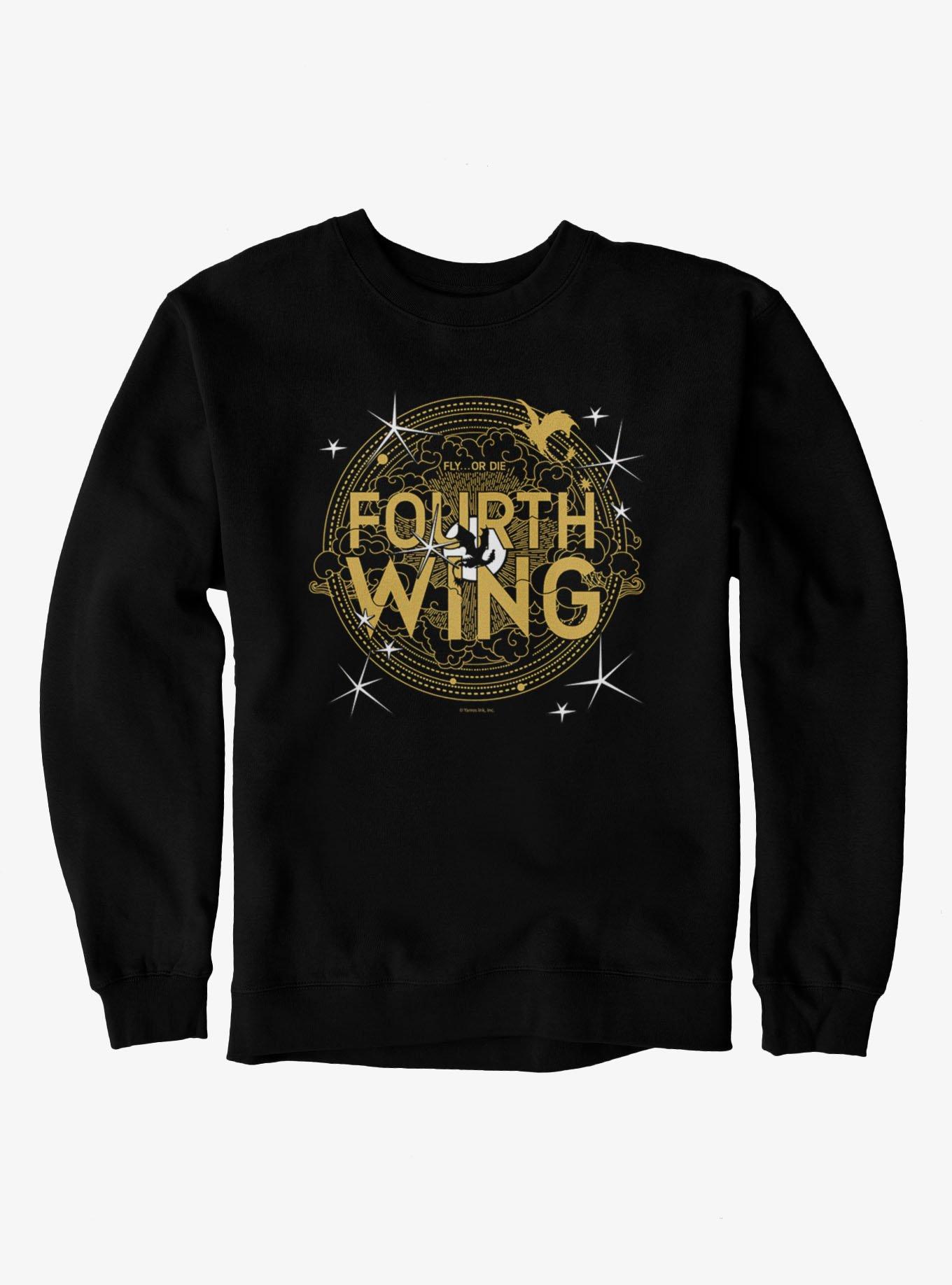 The Empyrean Fourth Wing Black Crest Sweatshirt, , hi-res