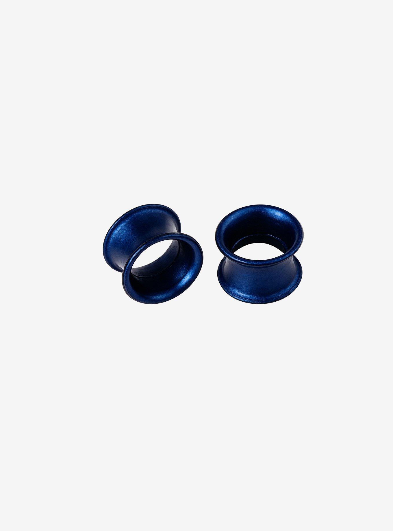 Silicone Metallic Blue Eyelet Plug 2 Pack, , hi-res
