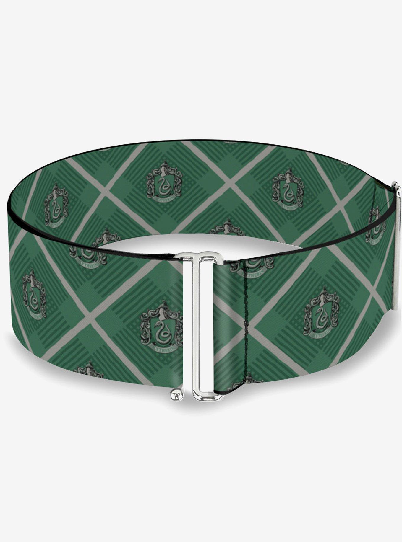 Harry Potter Slytherin Crest Plaid Cinch Belt, , hi-res