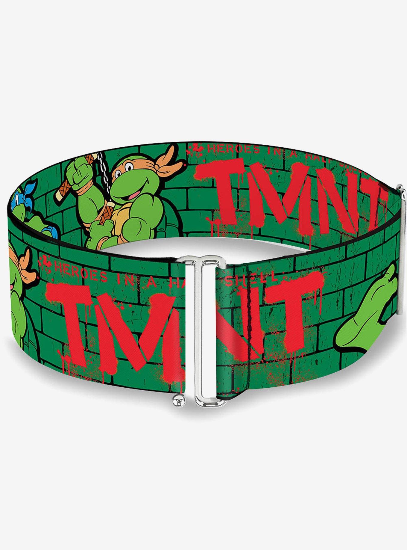 Teenage Mutant Ninja Turtles Group Pose TMNT Green Brick Wall Cinch Belt, , hi-res