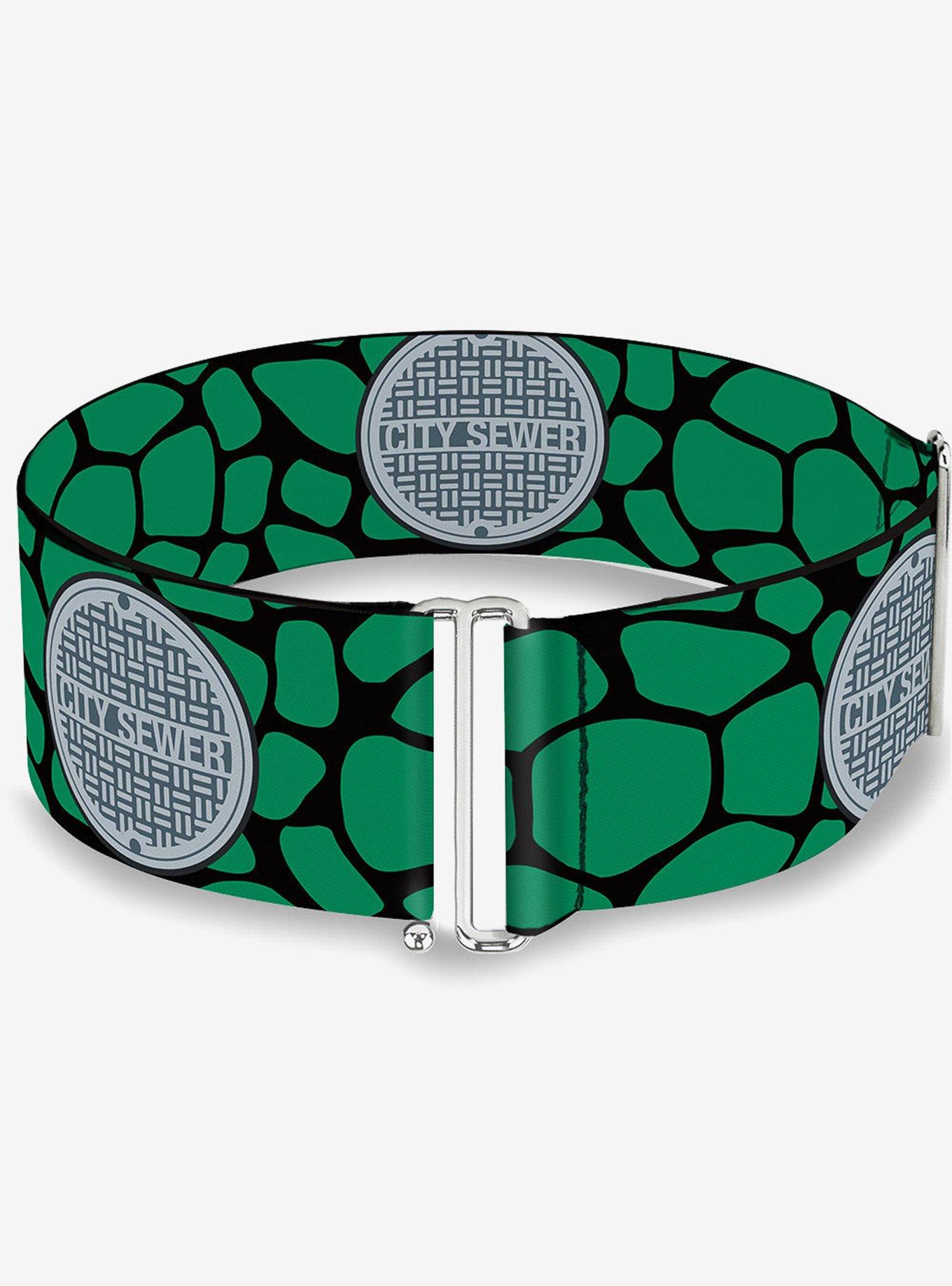 Teenage Mutant Ninja Turtles City Sewer Cap Turtle Shell Black Cinch Belt, , hi-res